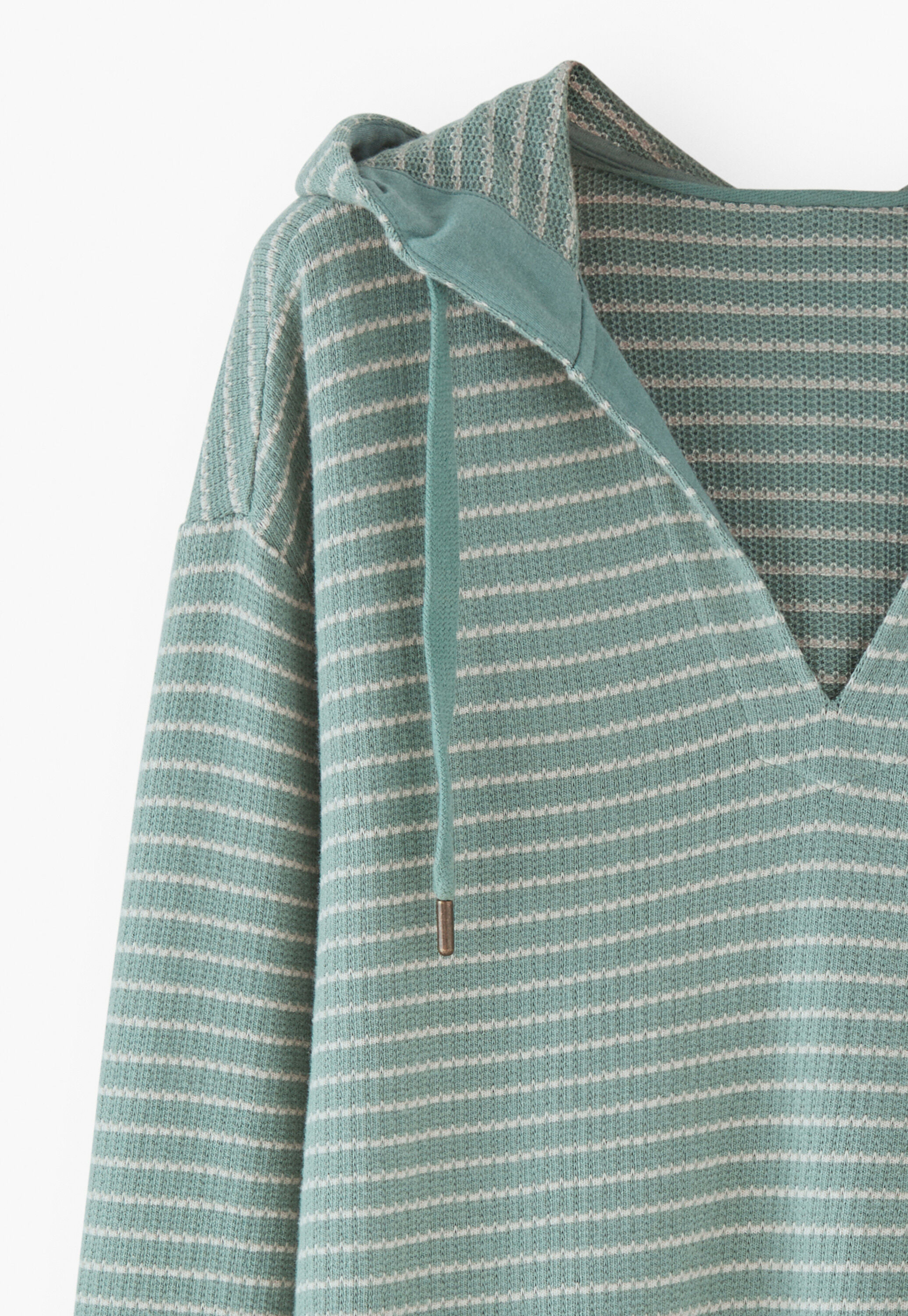 Textured striped hoodie