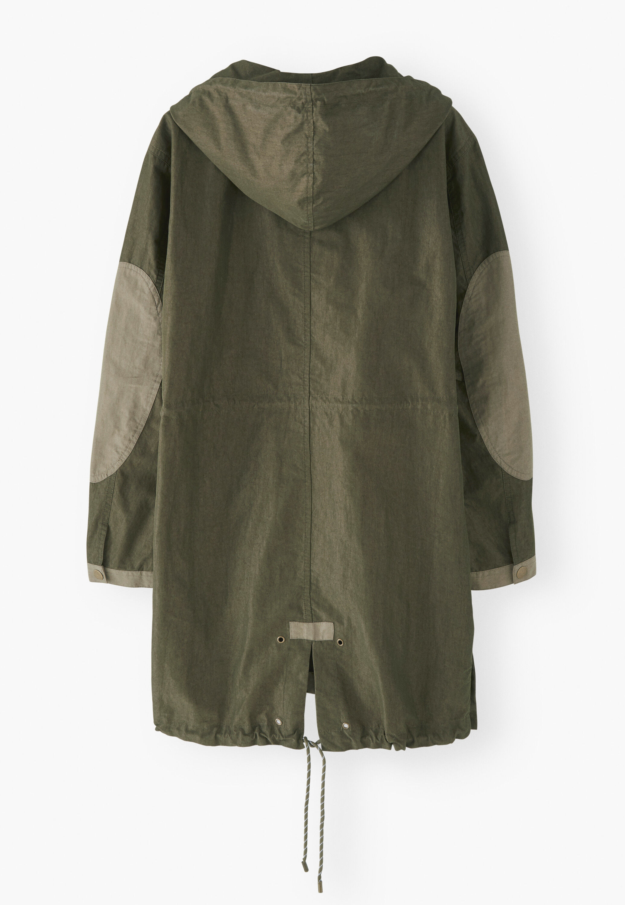 Panelled rain parka