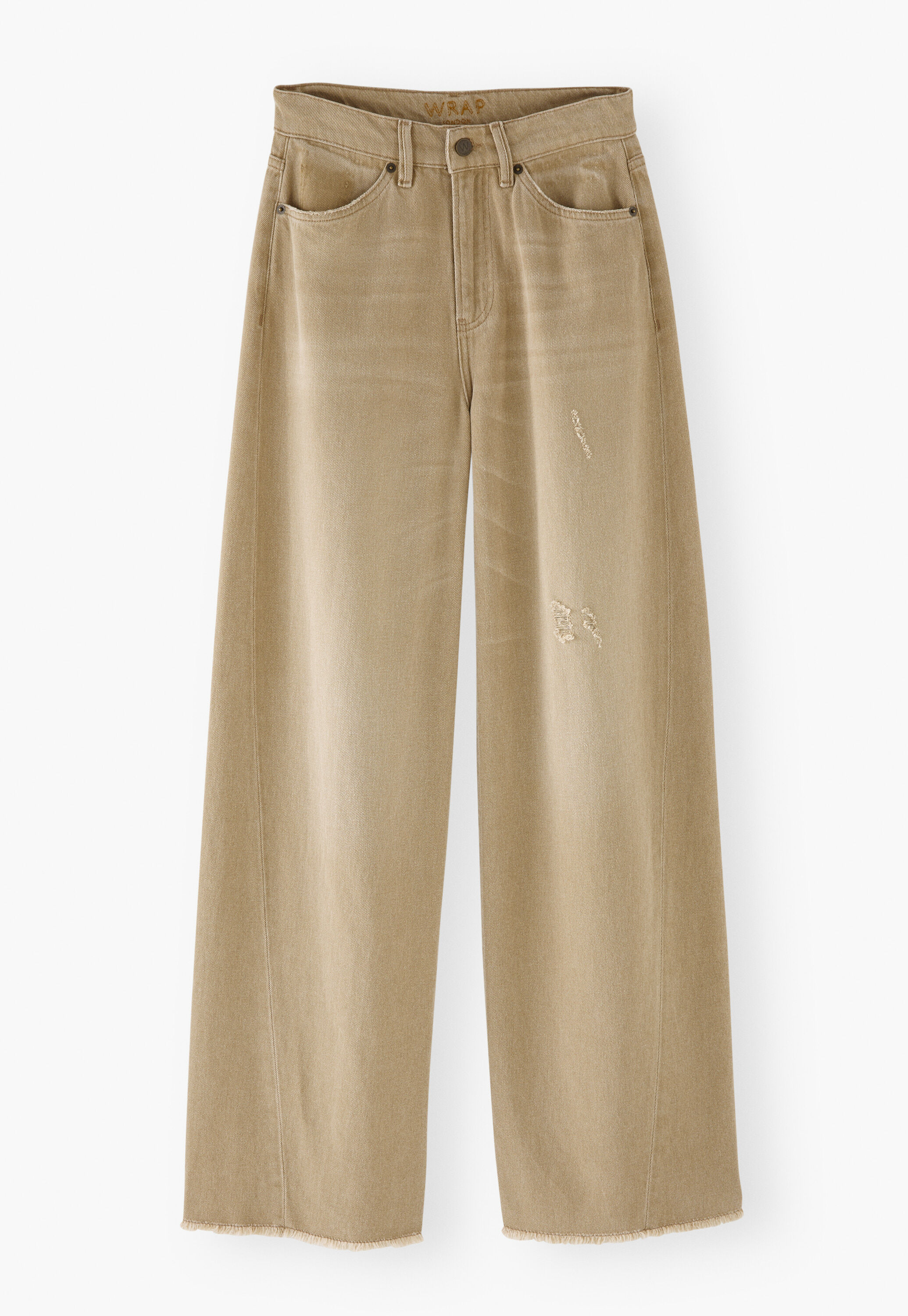 Mid-rise wide-leg jeans