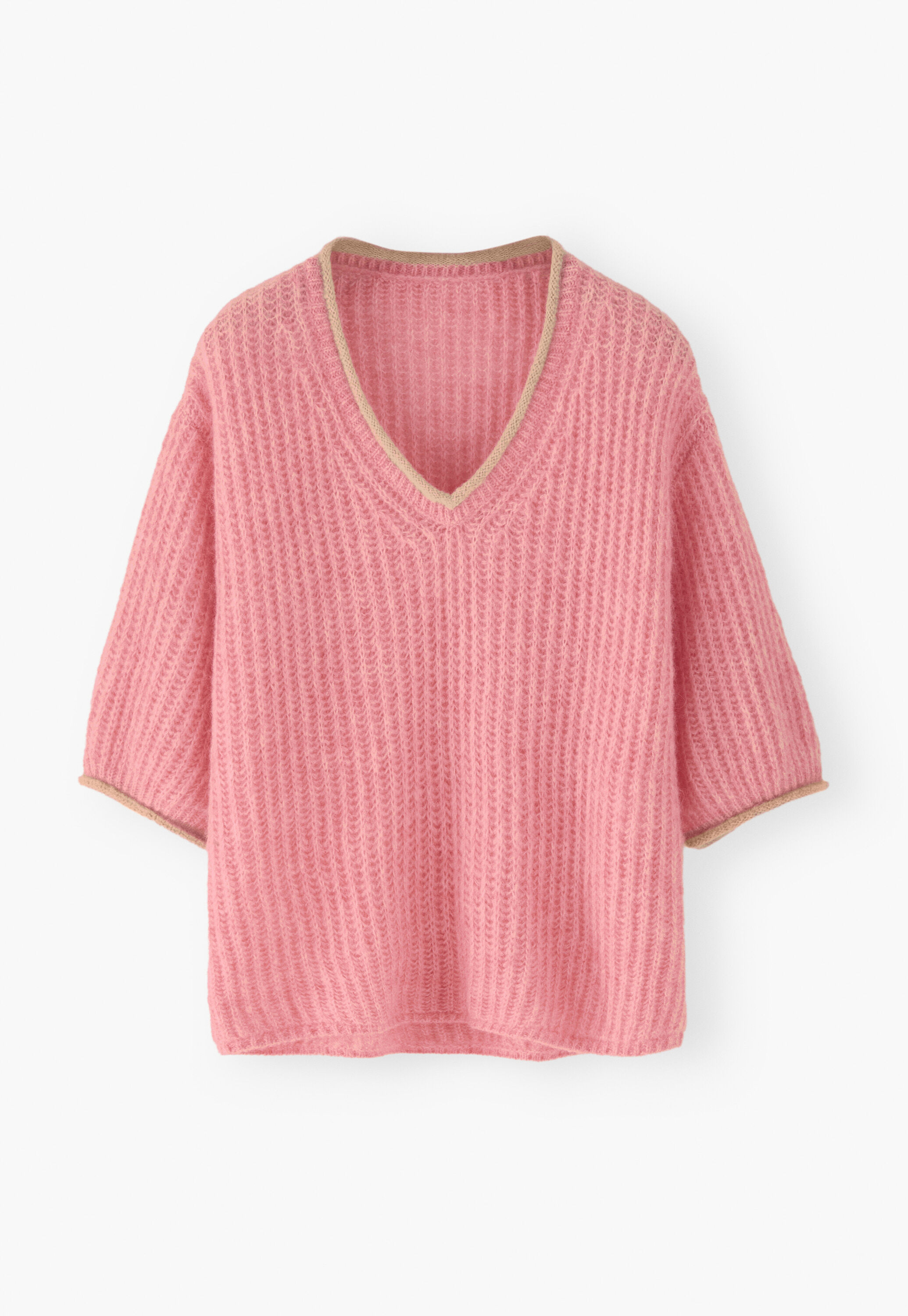 Ribbed v-neck sweater