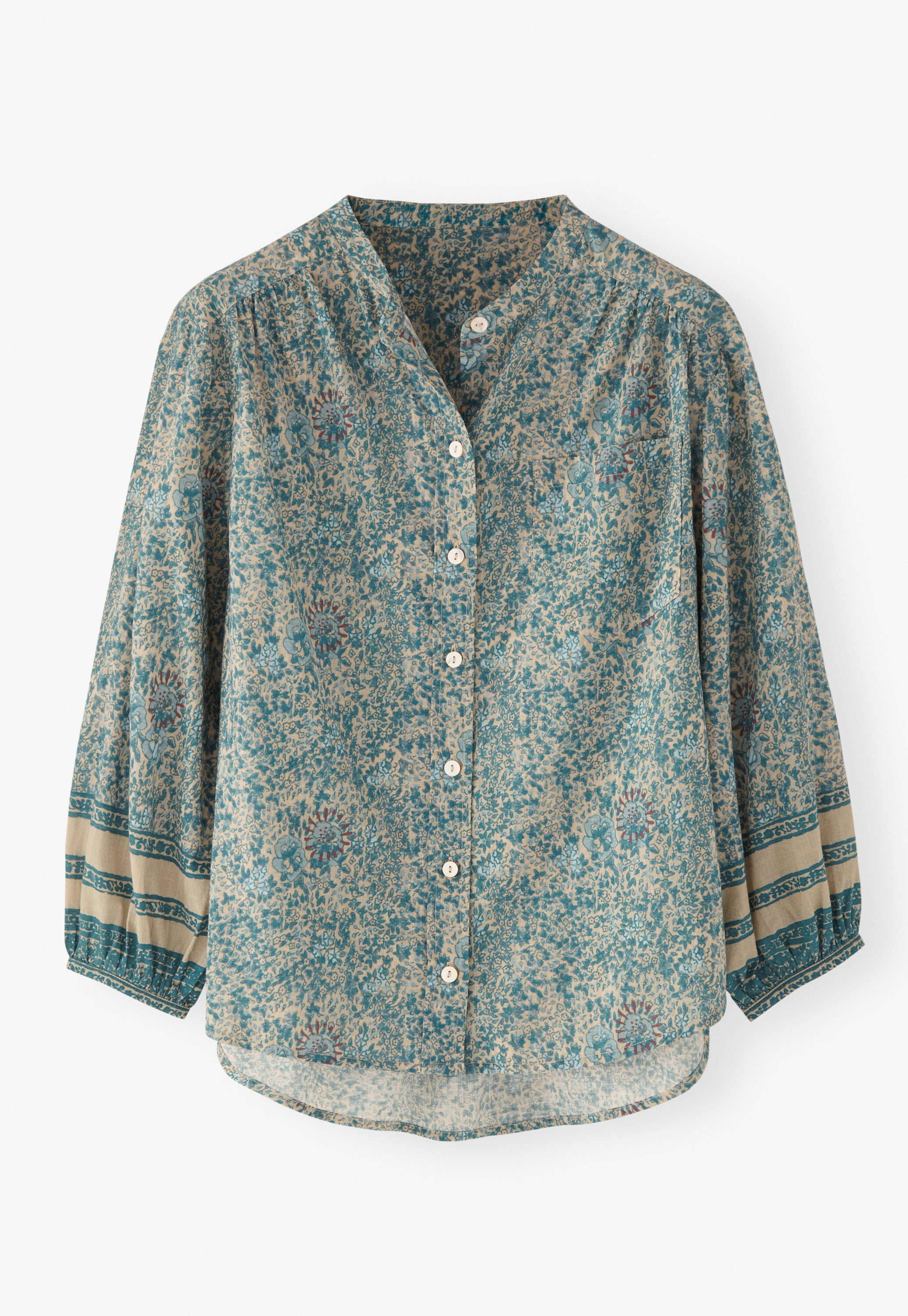 Printed boyfriend blouse