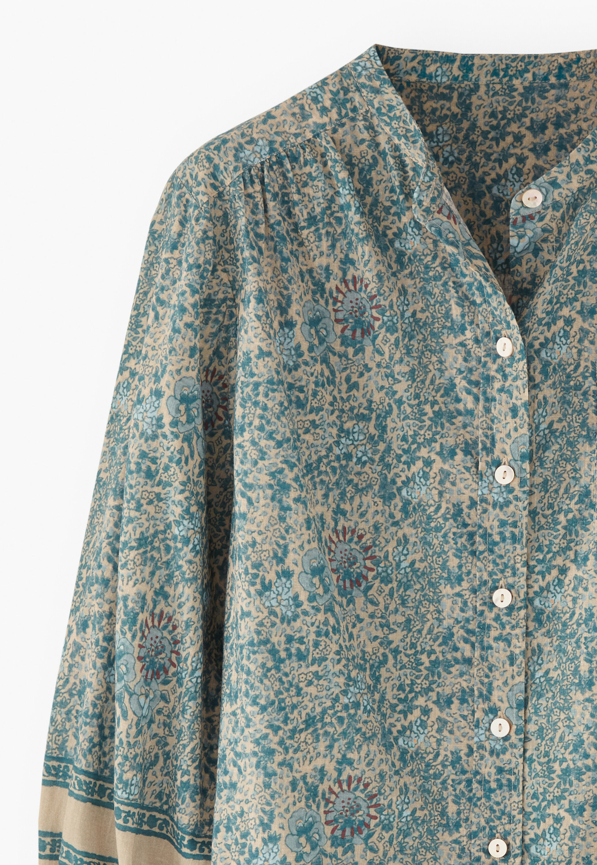 Printed boyfriend blouse
