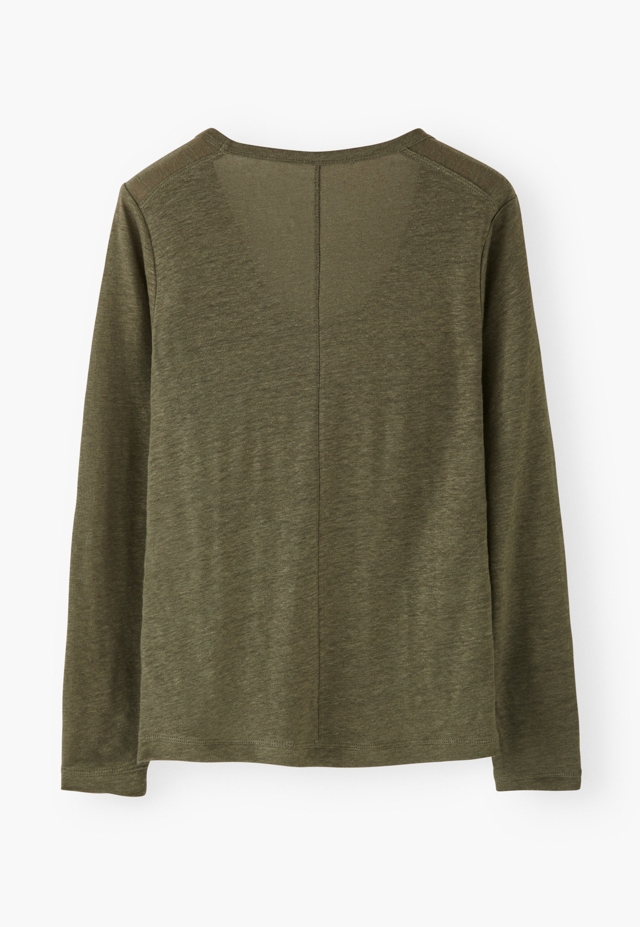 Long-sleeved scoop-neck top