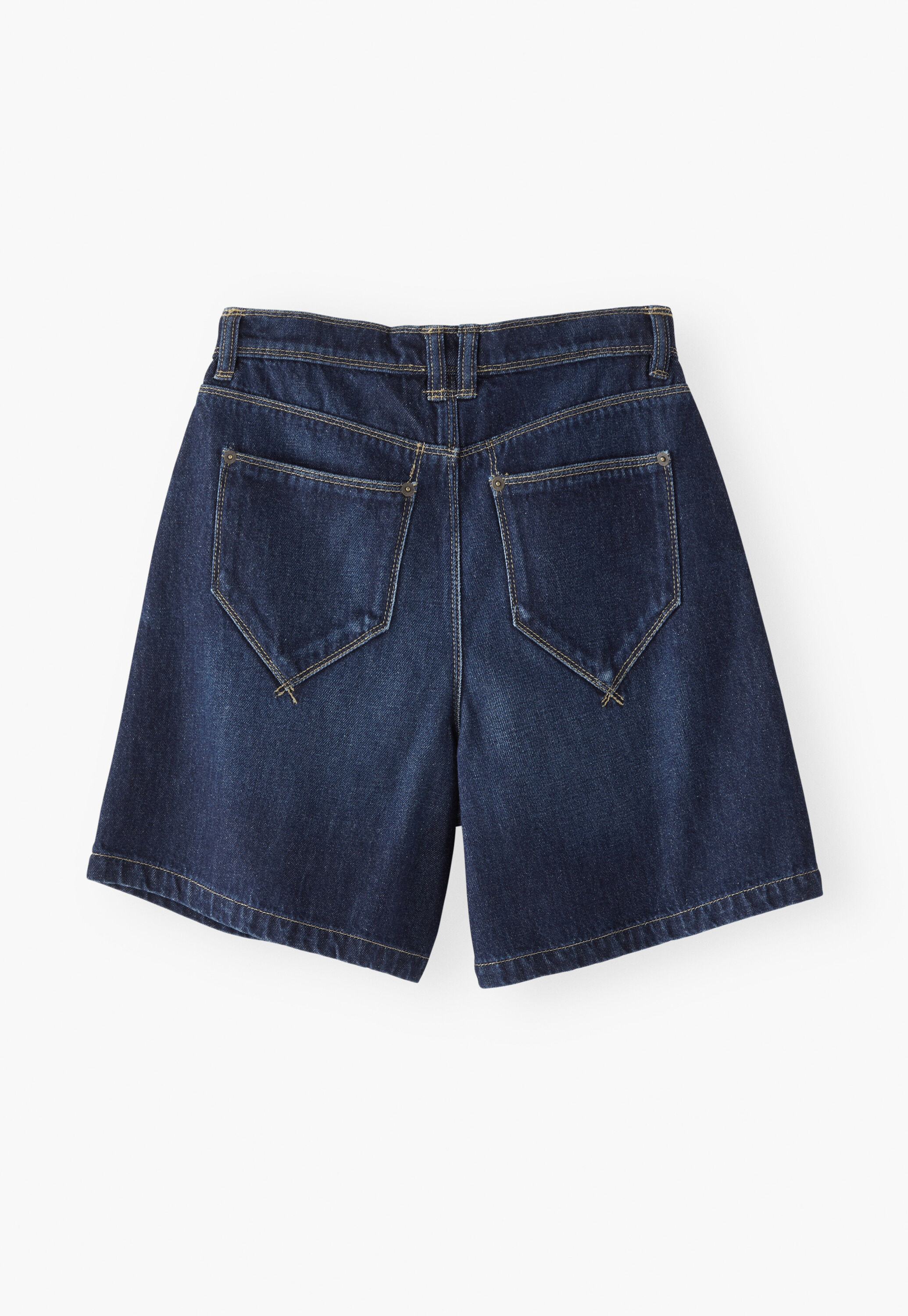 Denim shorts, Dark wash, large