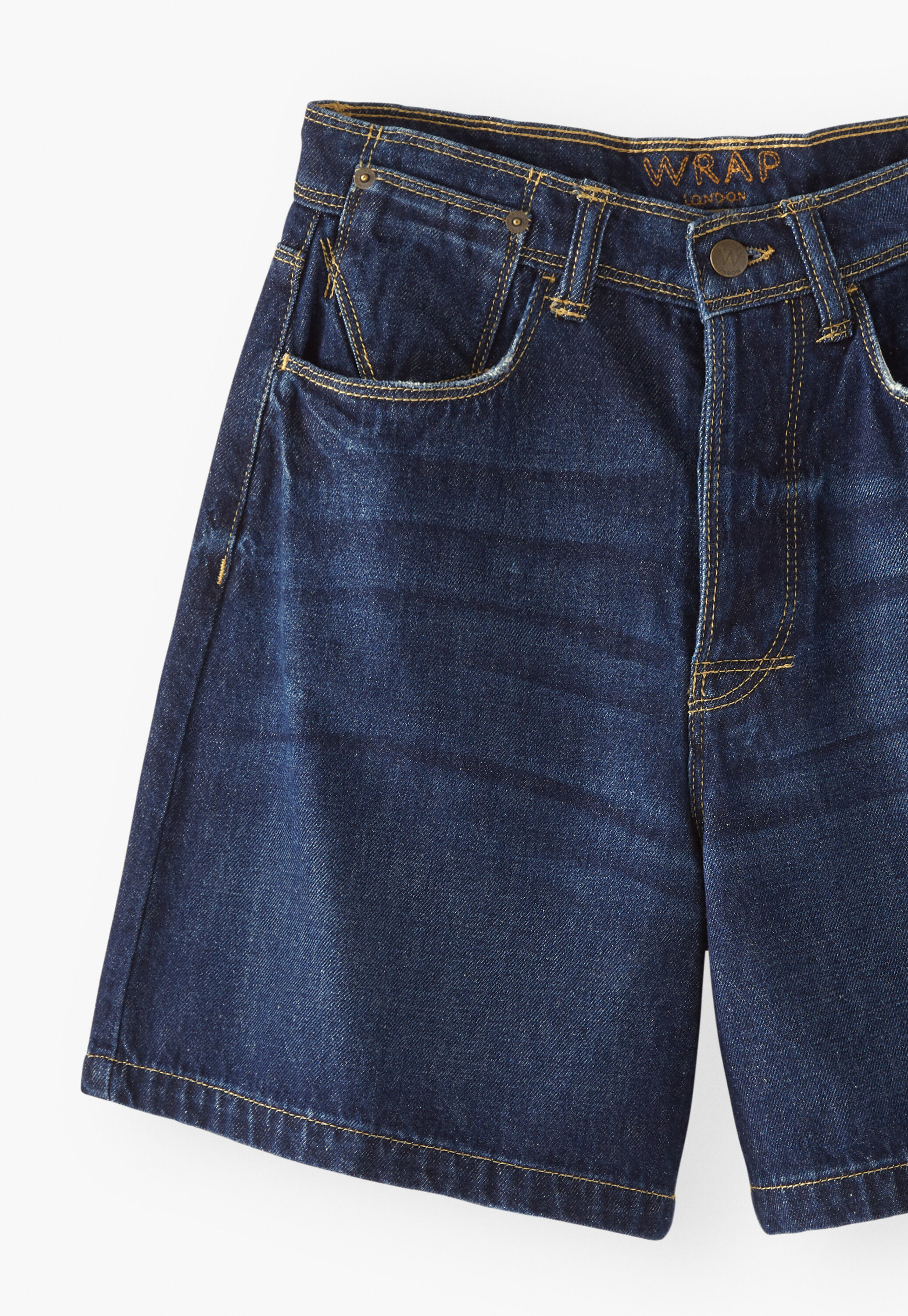 Denim shorts, Dark wash, large