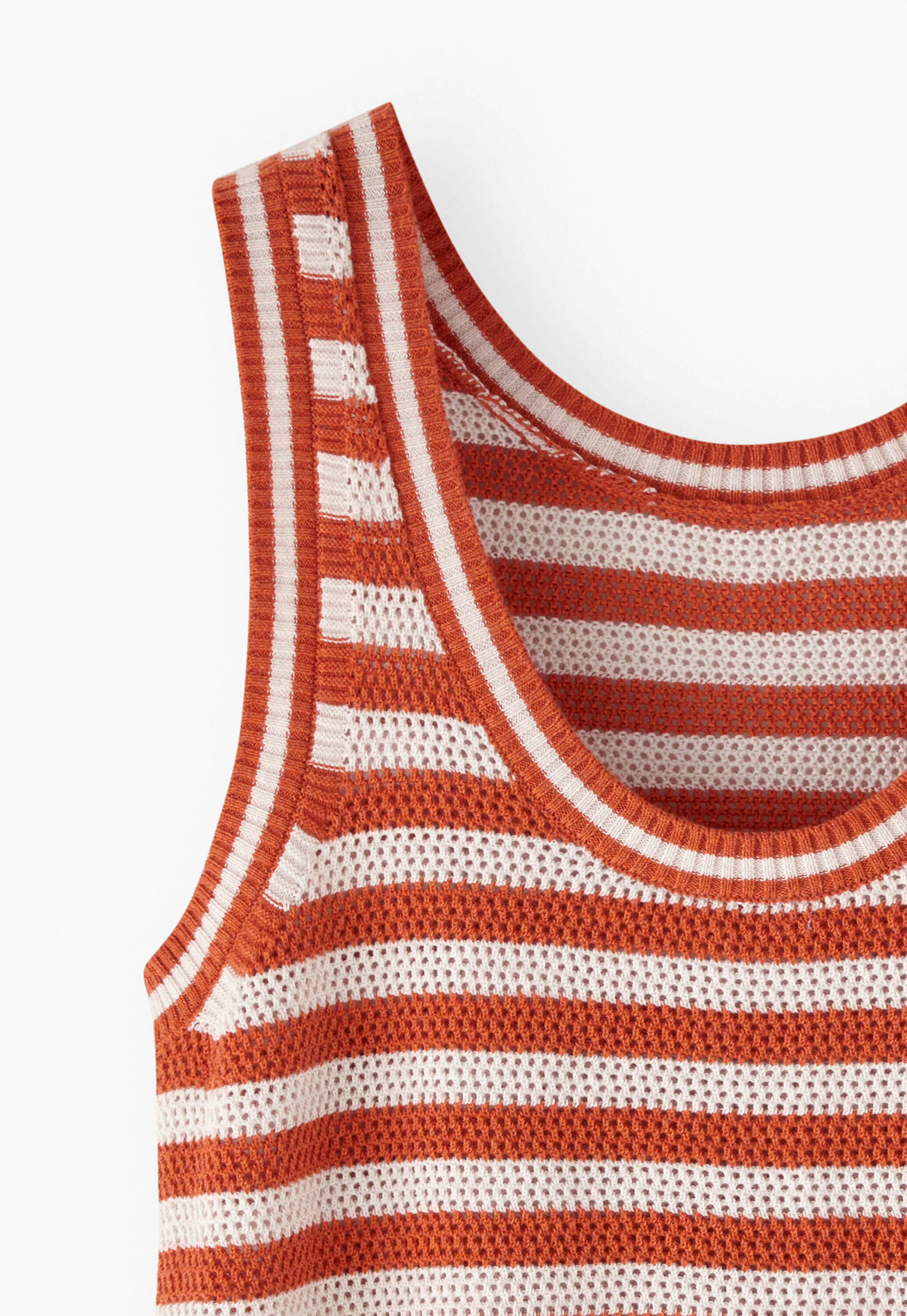 Striped sleeveless knit