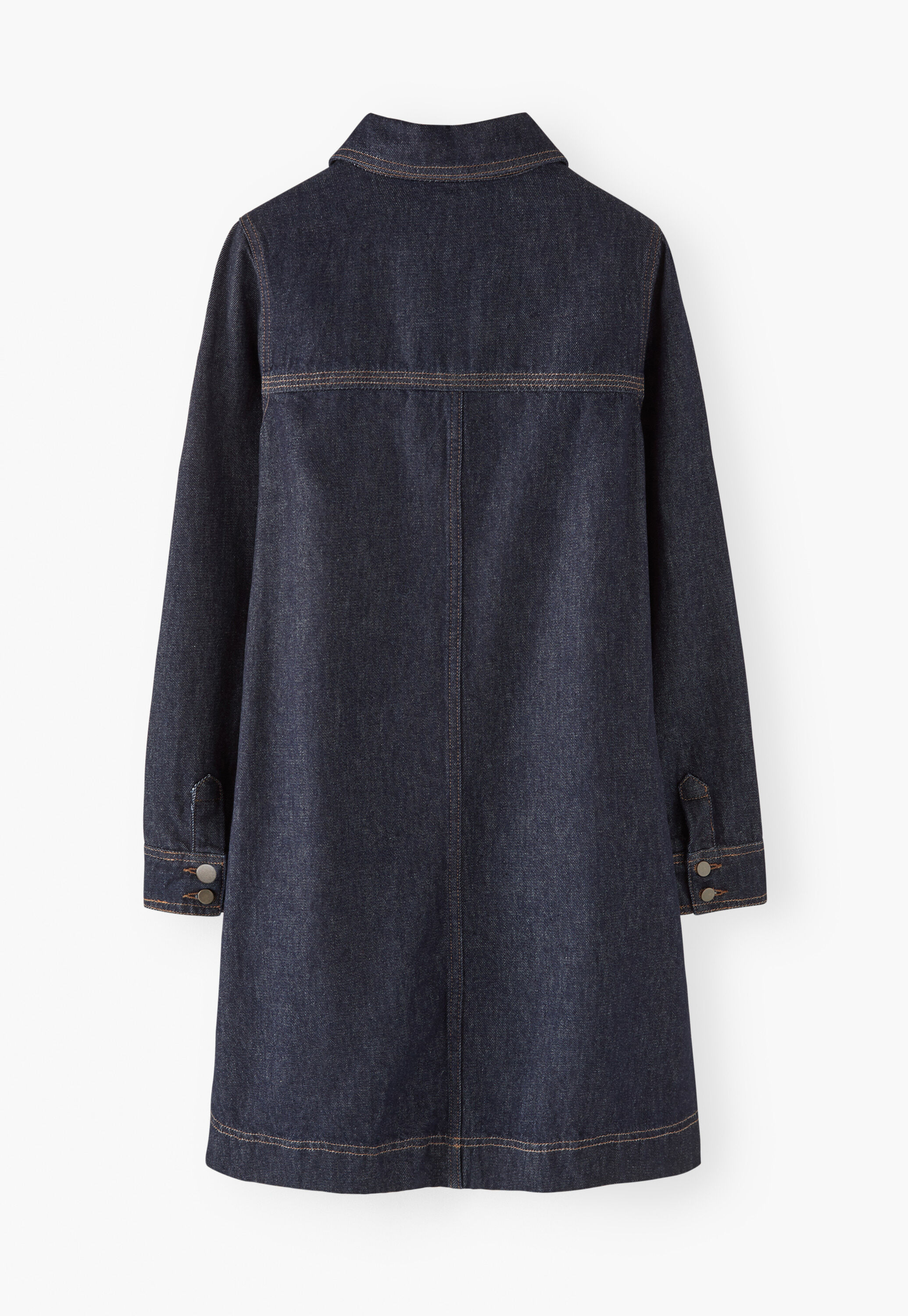 Denim A-line dress, Dark ocean, large
