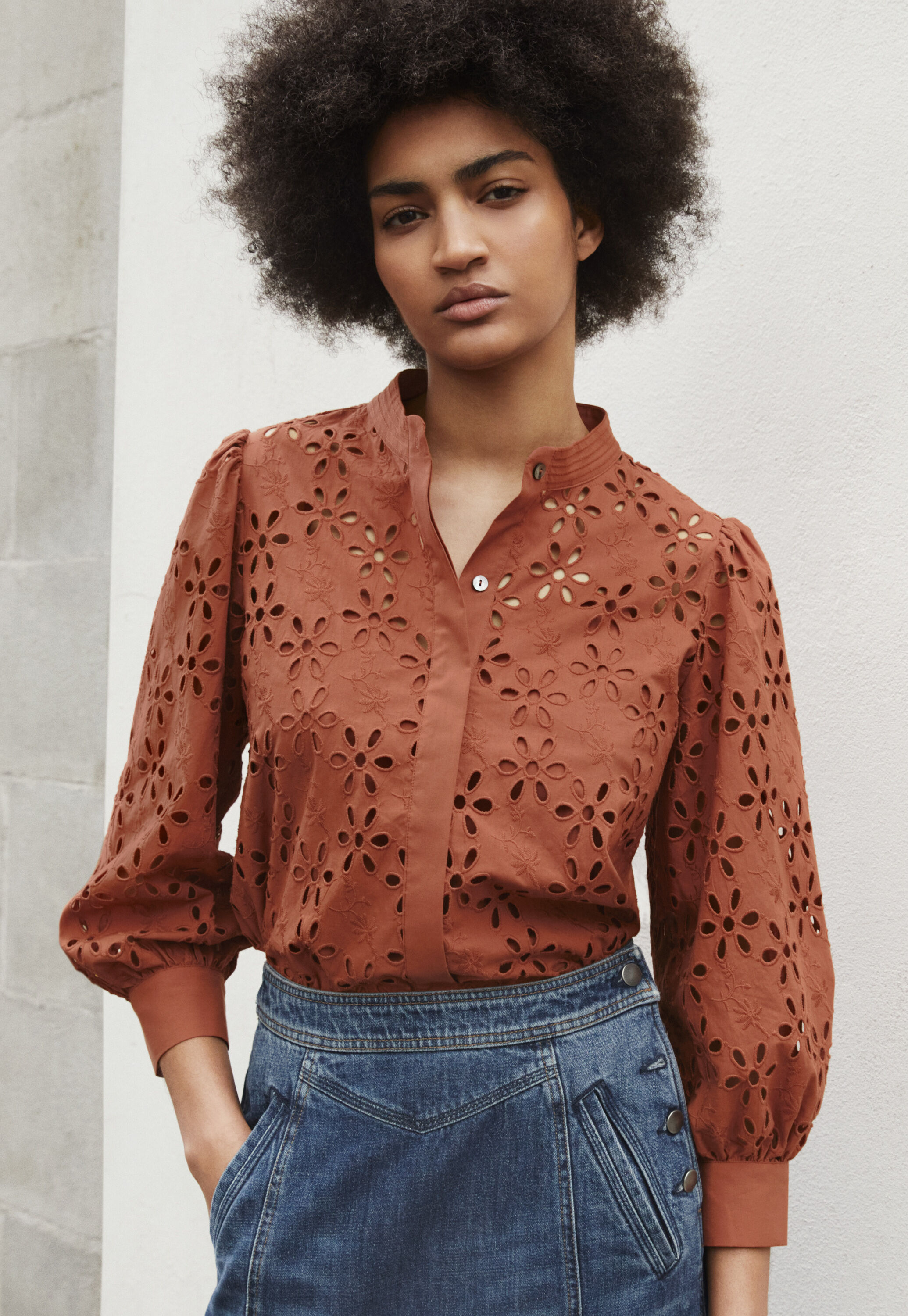 Cutwork blouse