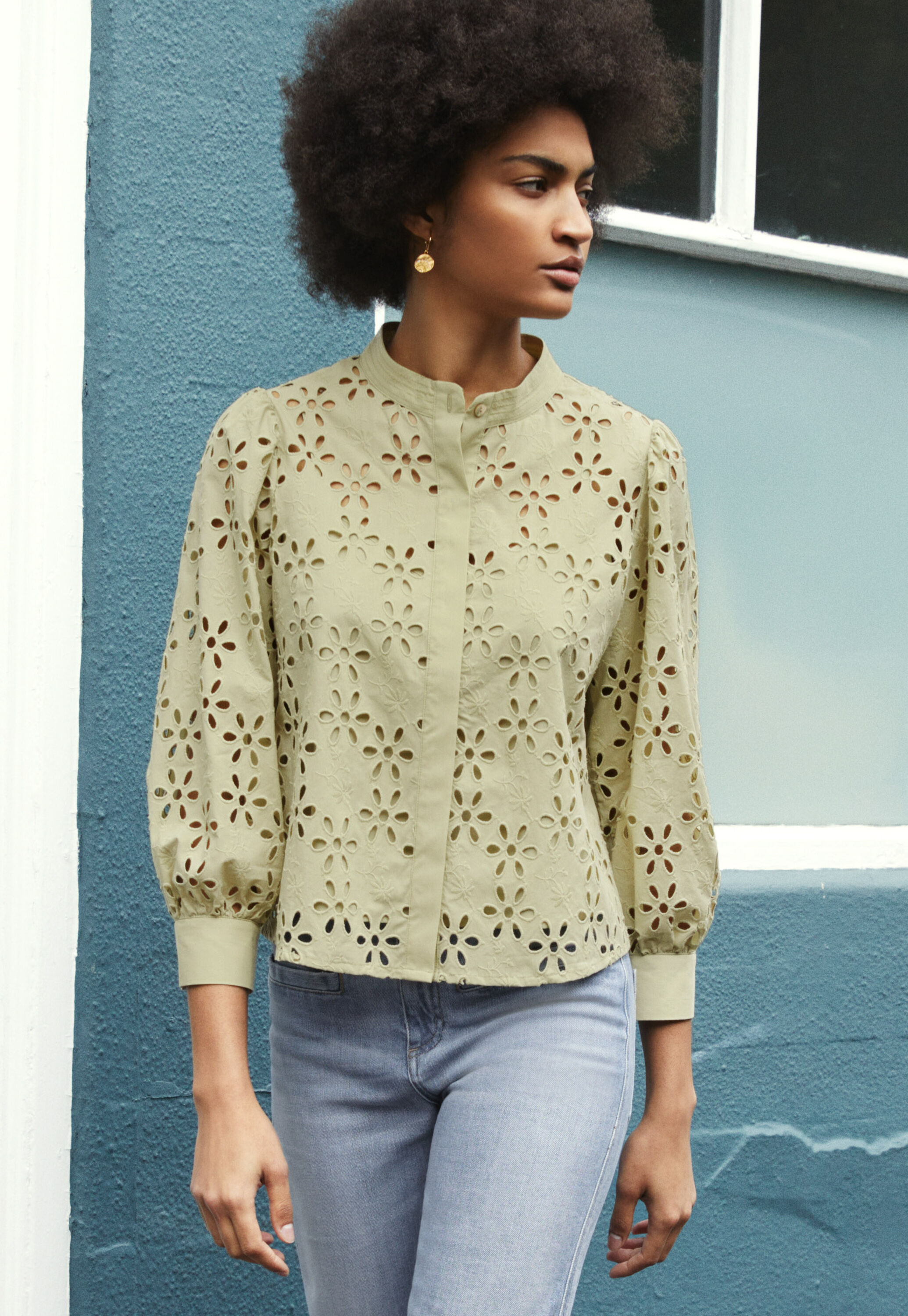 Cutwork blouse