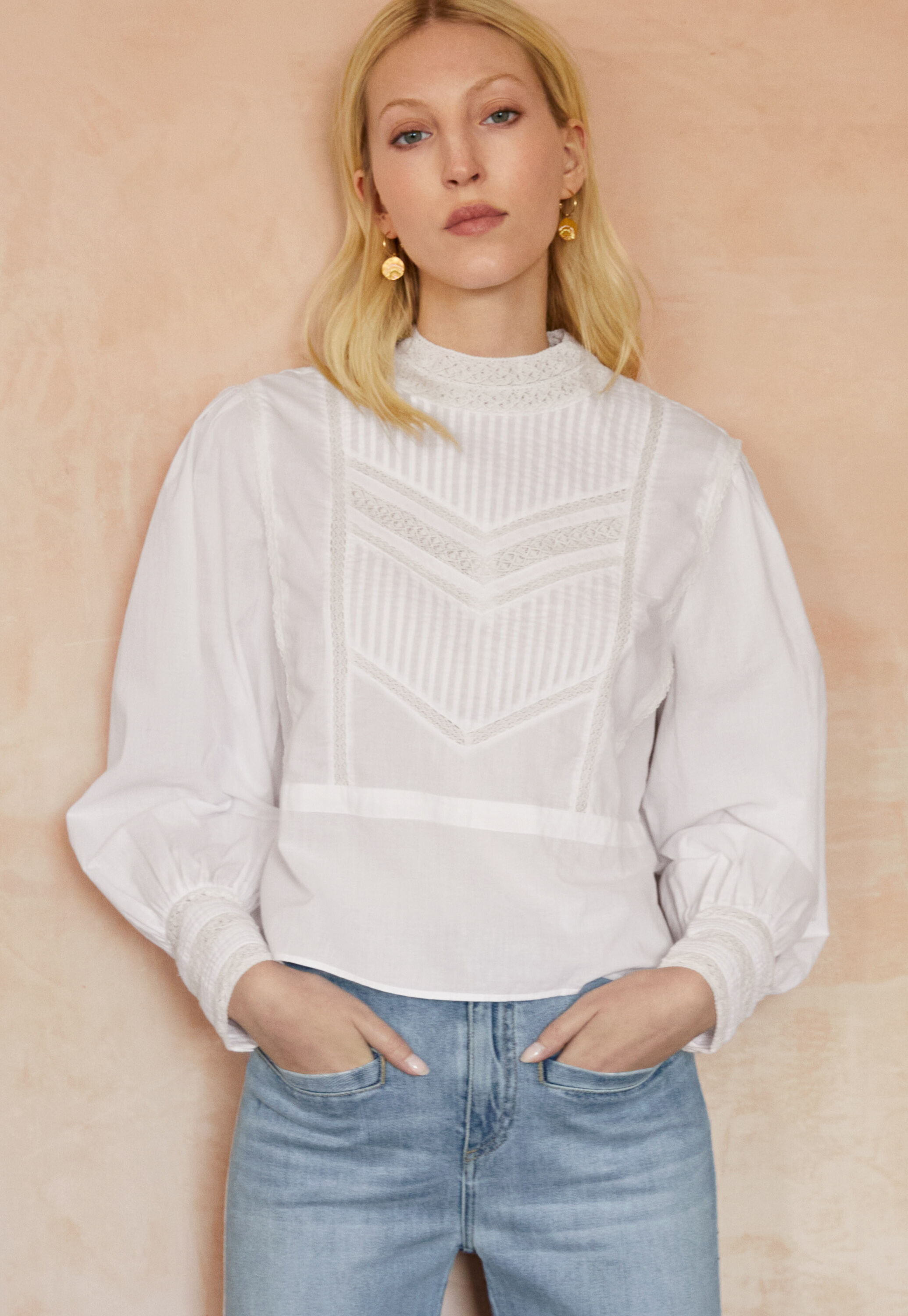 Pintuck blouse