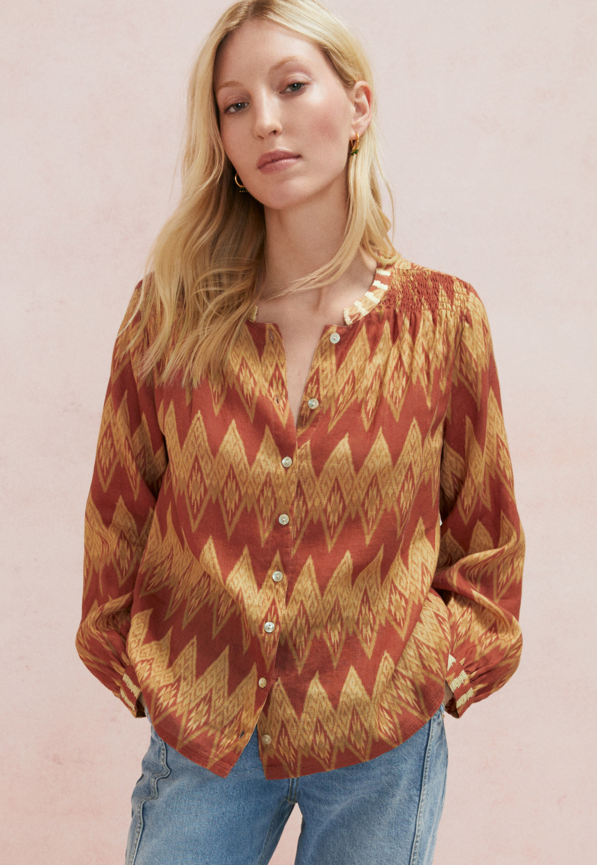 Pintuck blouse
