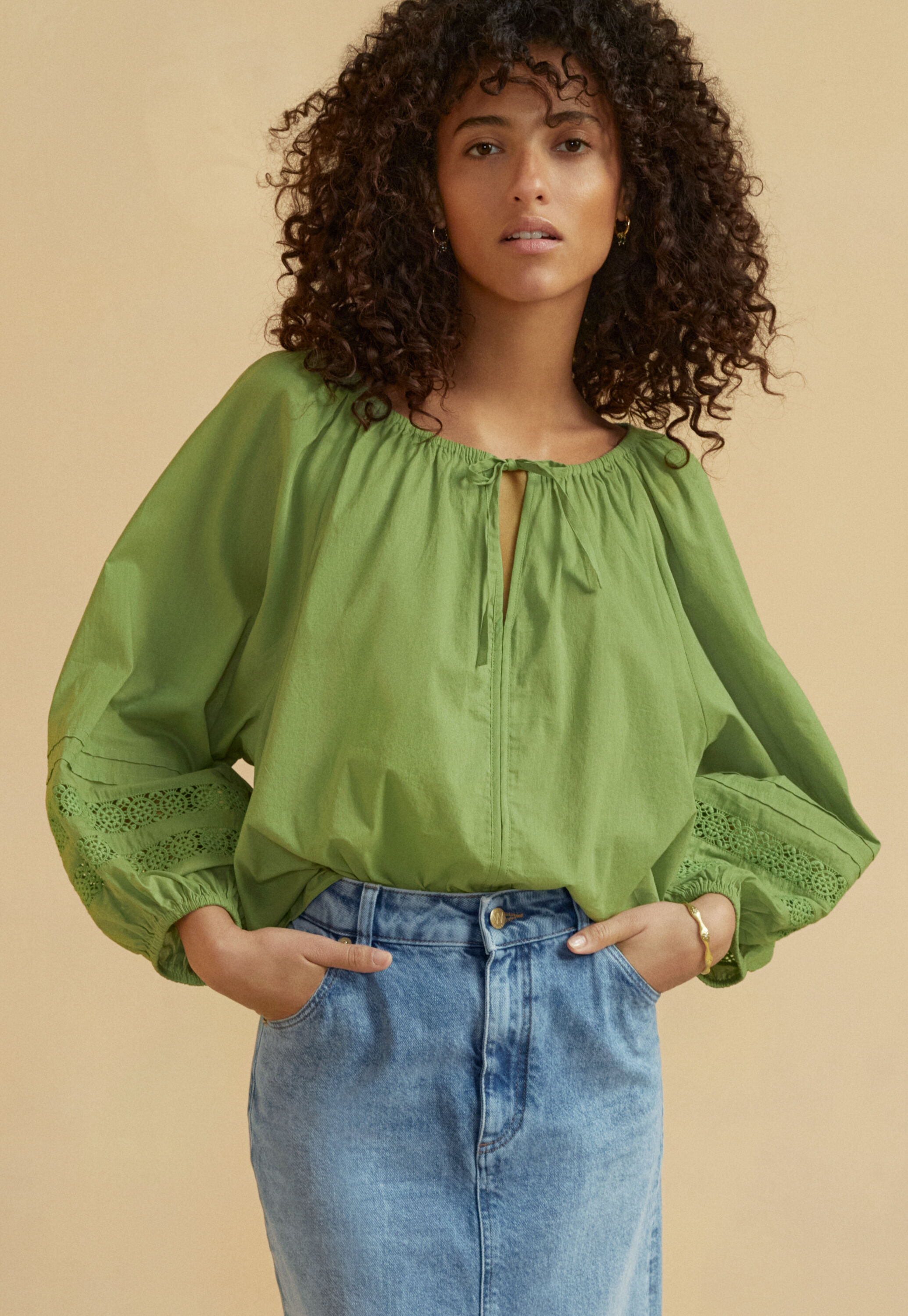 Pintuck blouse