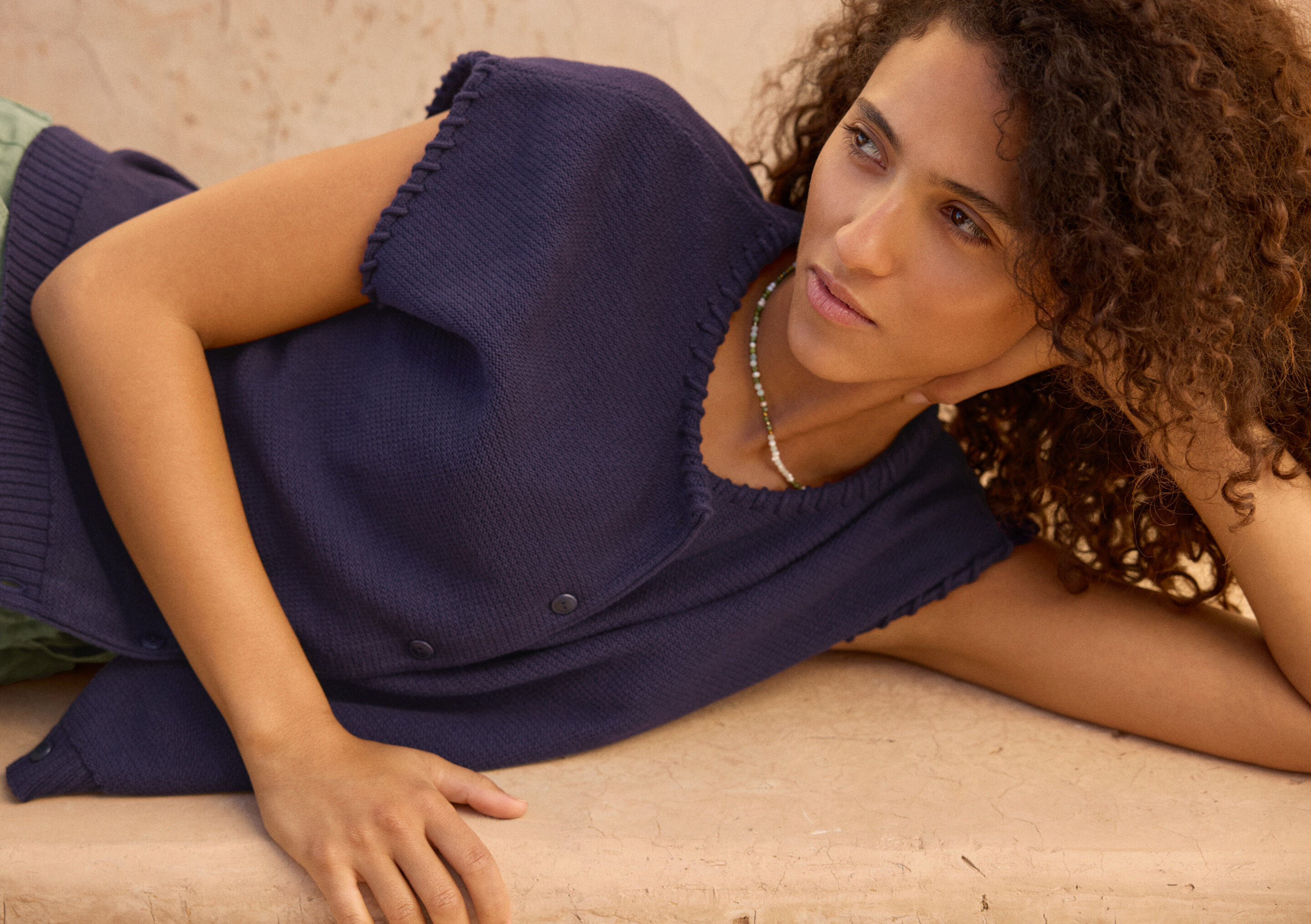 Button-front sweater