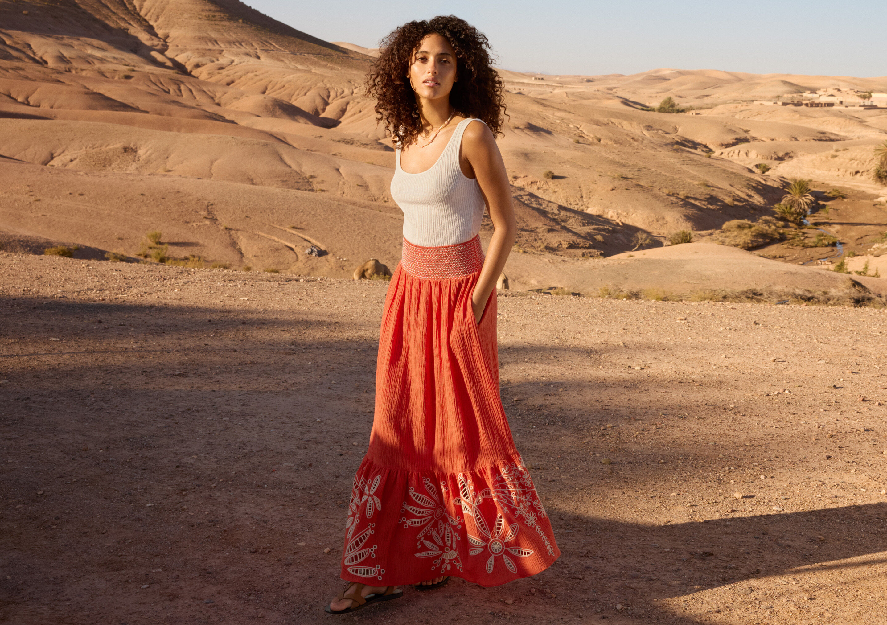 Cutwork skirt