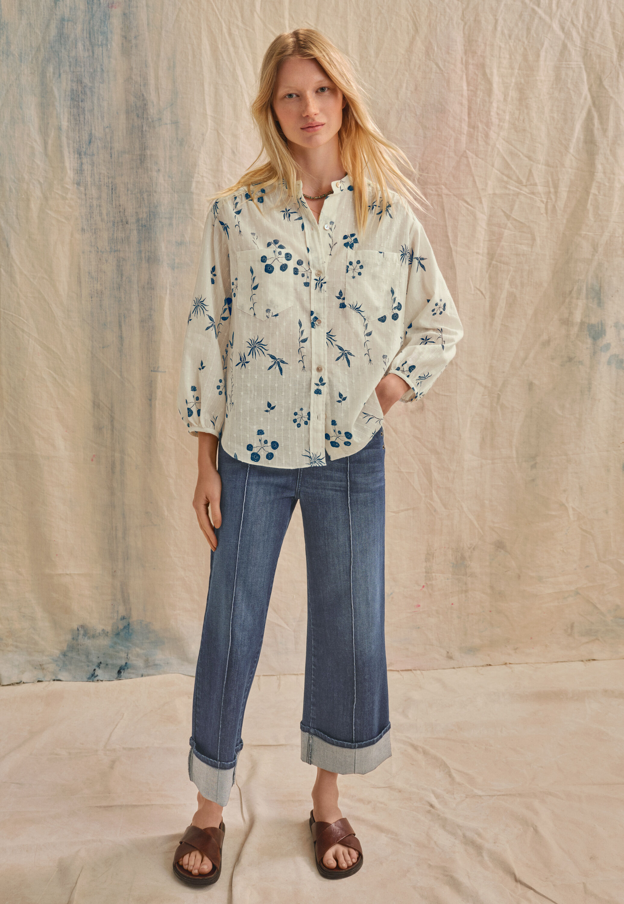 Printed boyfriend shirt