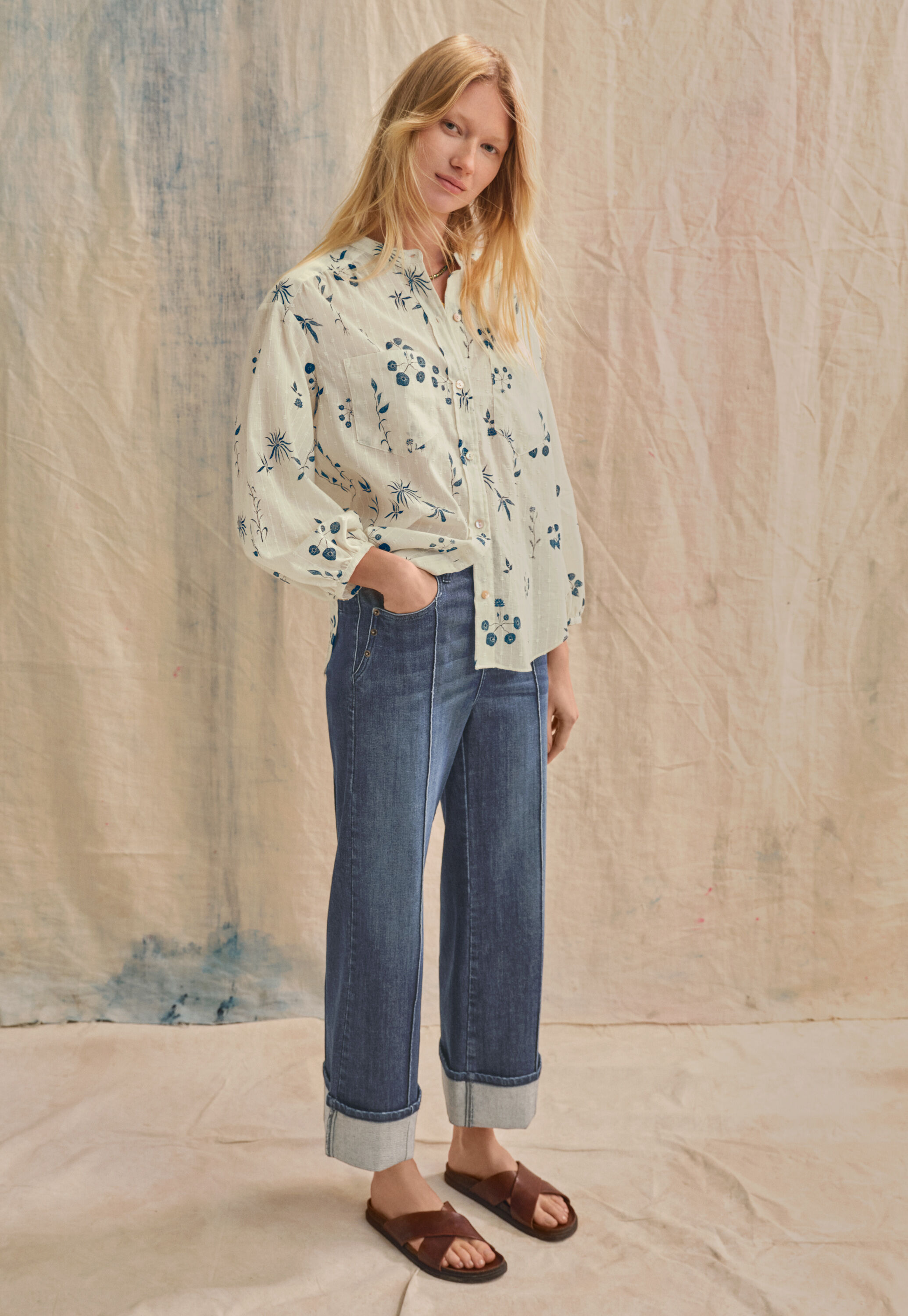 Printed boyfriend shirt