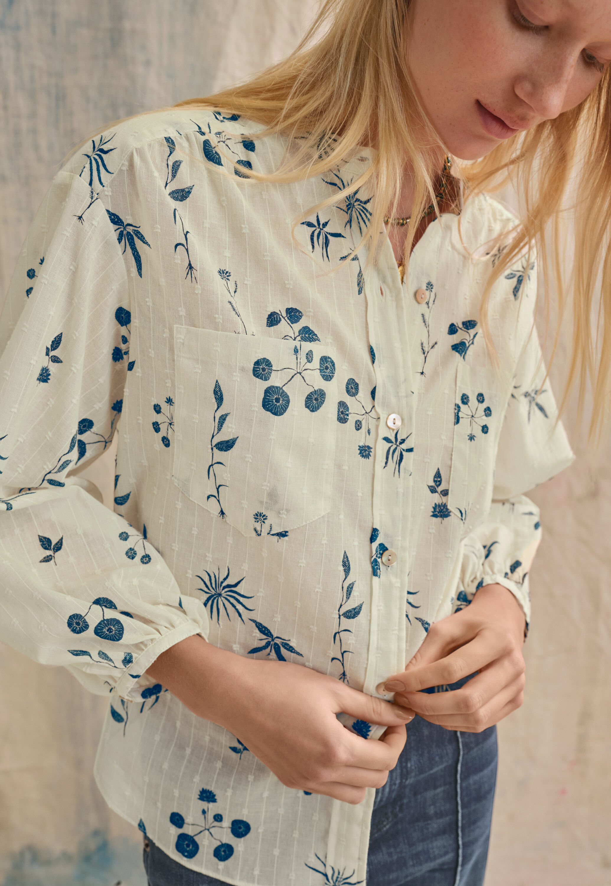 Printed boyfriend shirt