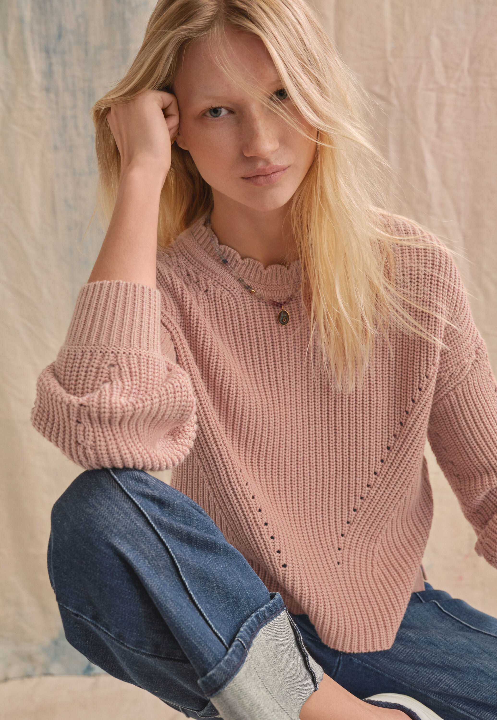 Rib-stitch sweater
