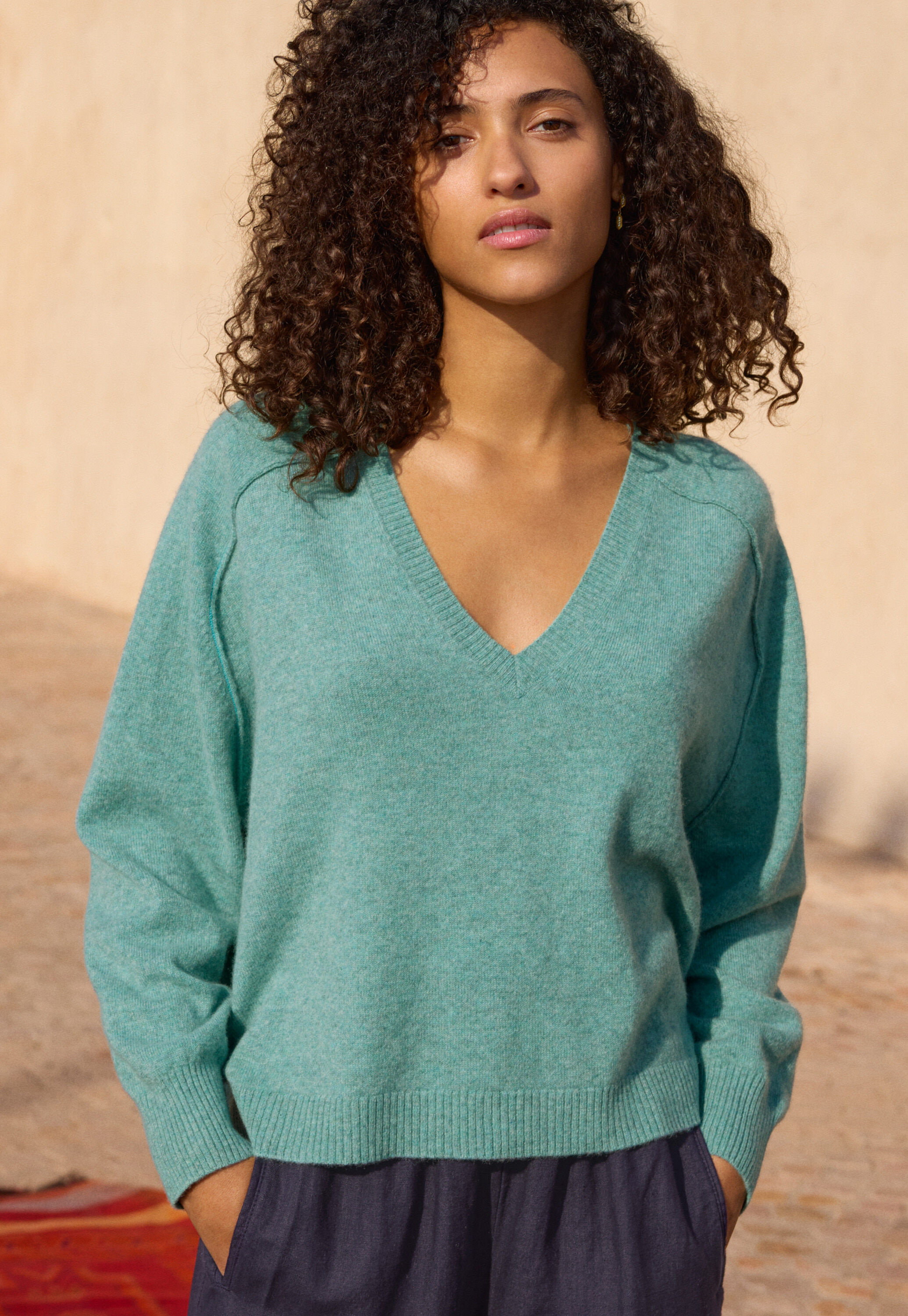 V-neck sweater