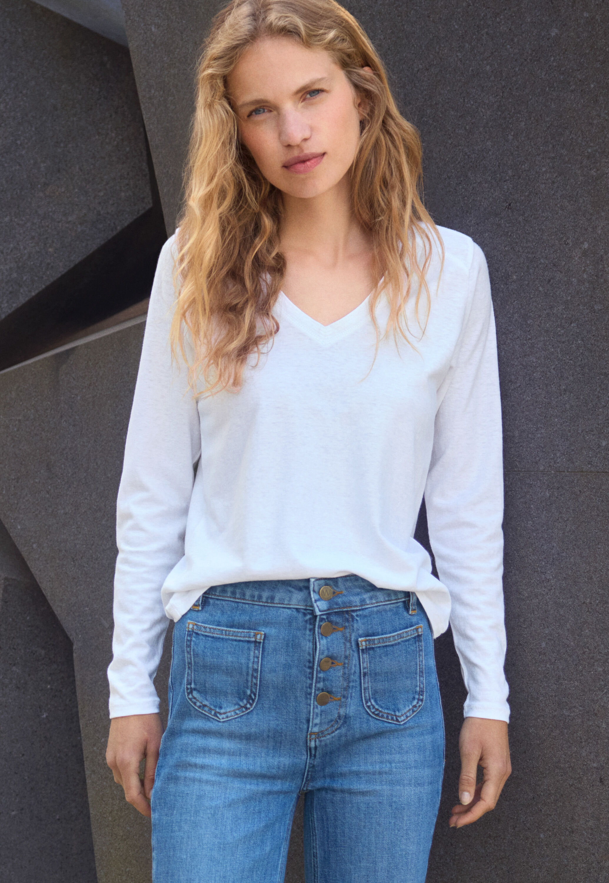 V-neck top