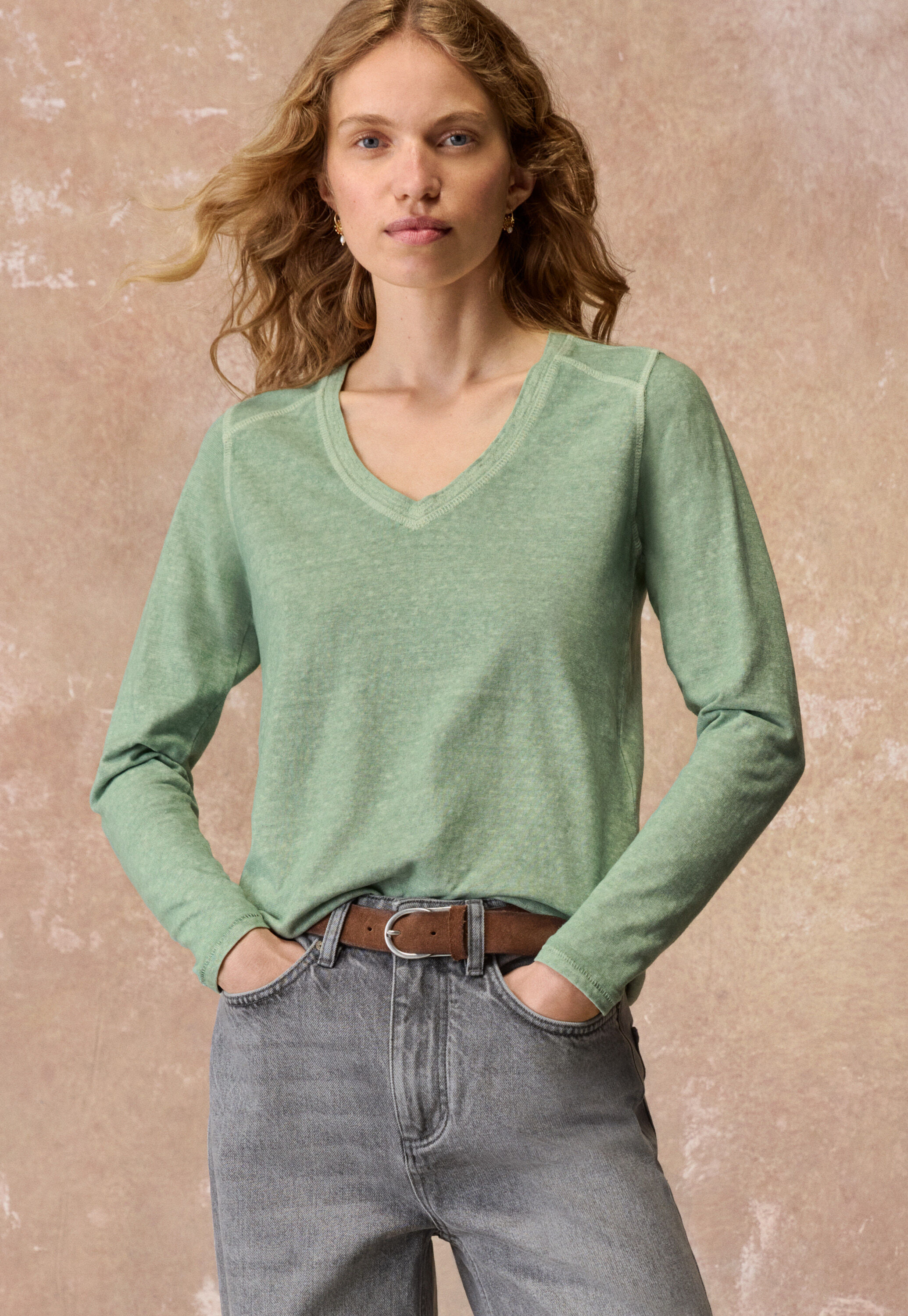V-neck top