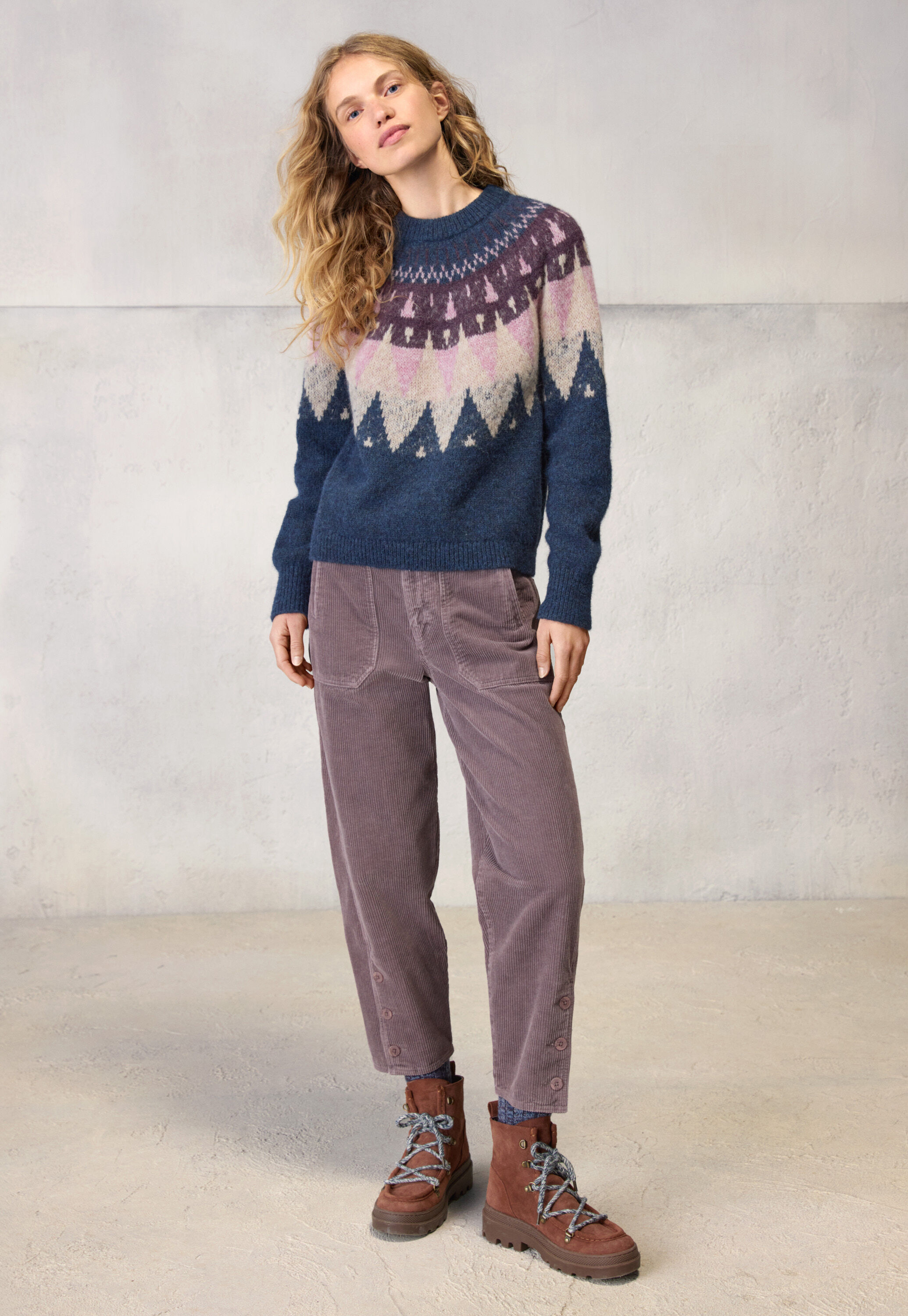 Yoke-detail sweater