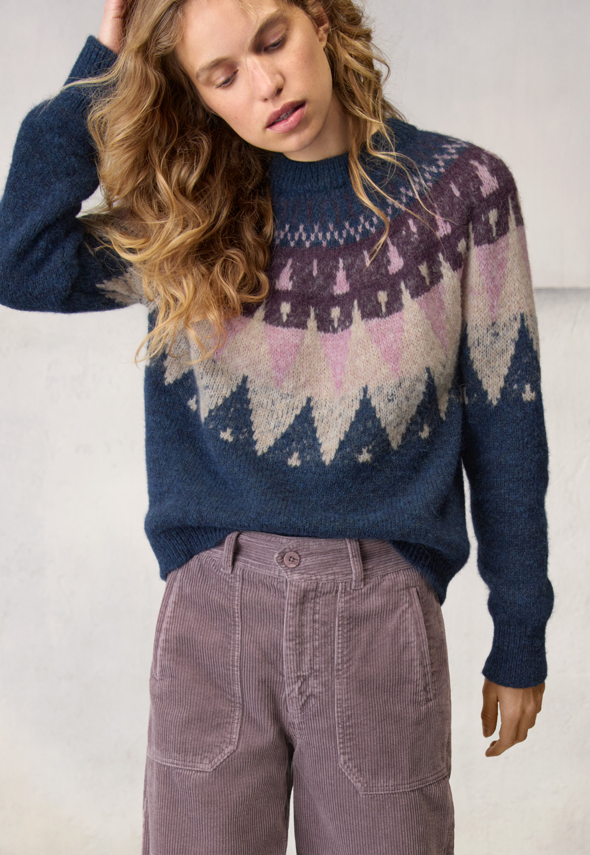 Yoke-detail sweater