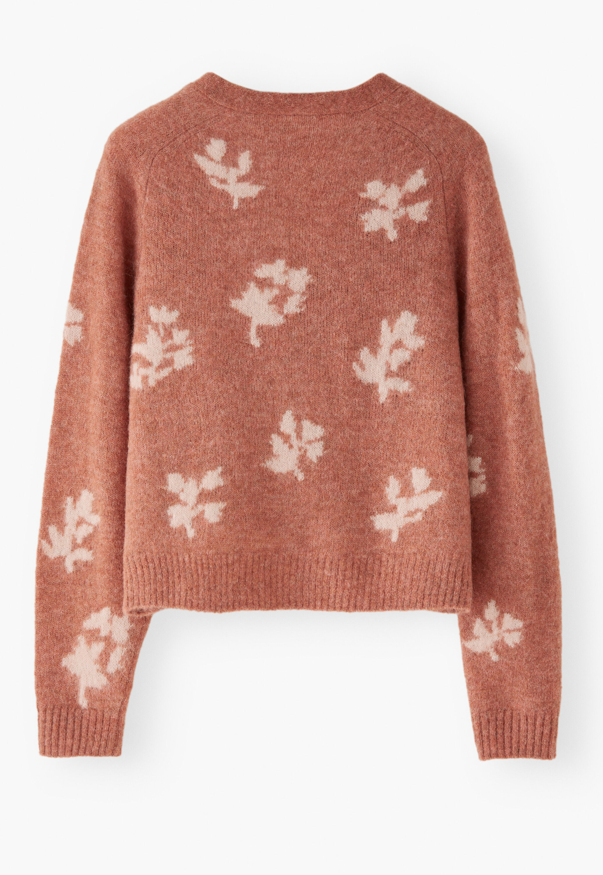 Intarsia v-neck cardigan