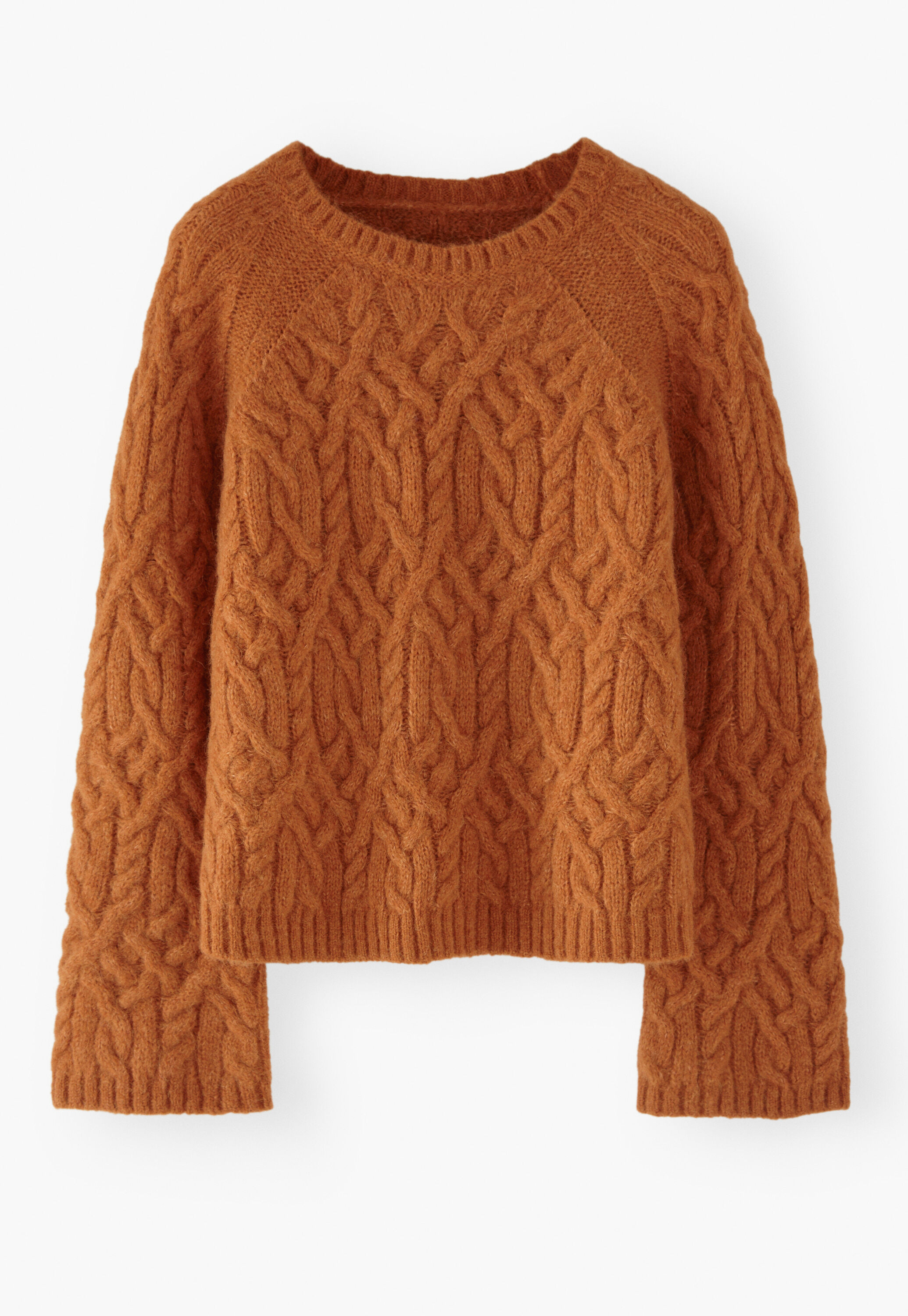 Cable-stitch sweater, Marmalade, large
