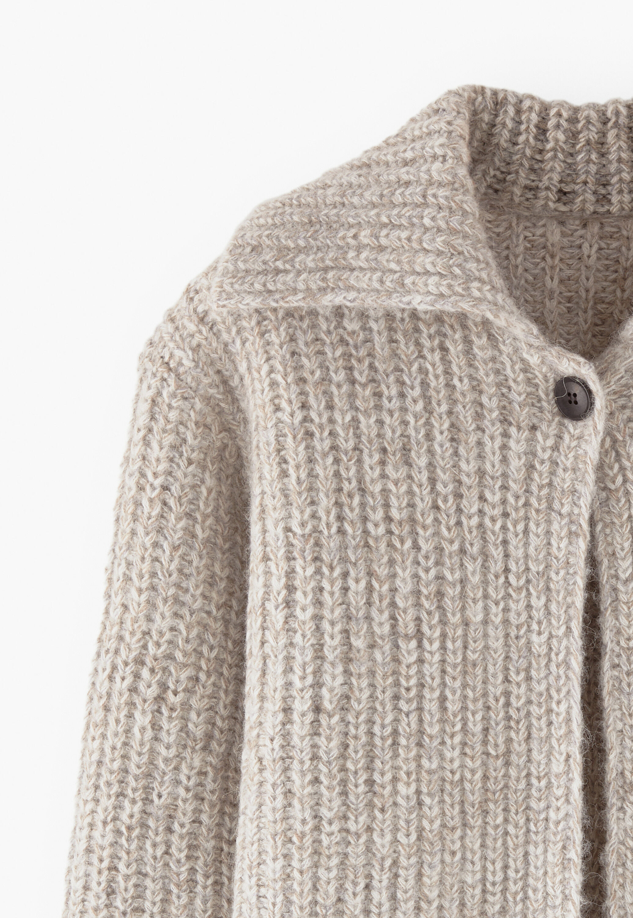 Rib-stitch cardigan