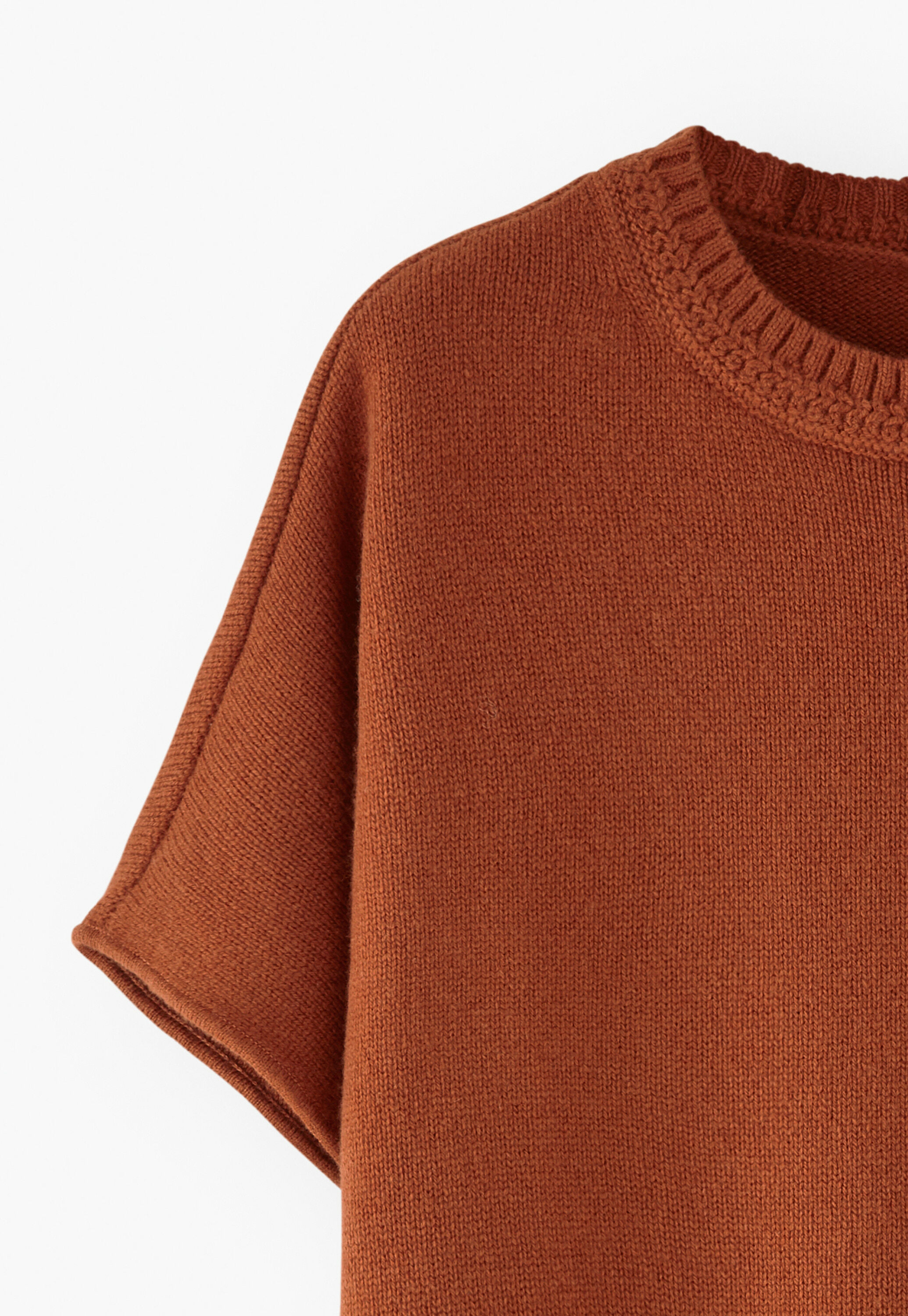 Dolman knitted dress, Burnt orange, large