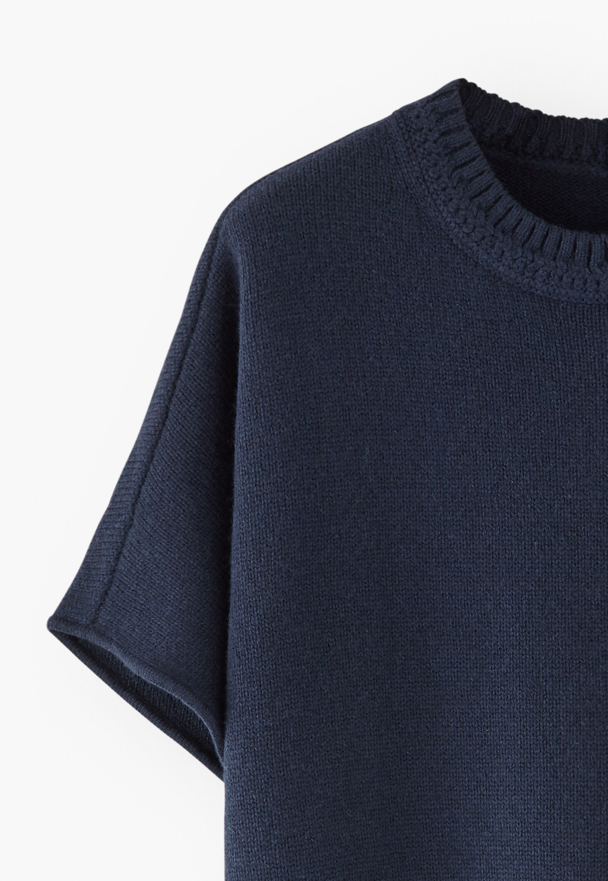 Dolman knitted dress, Indigo, large