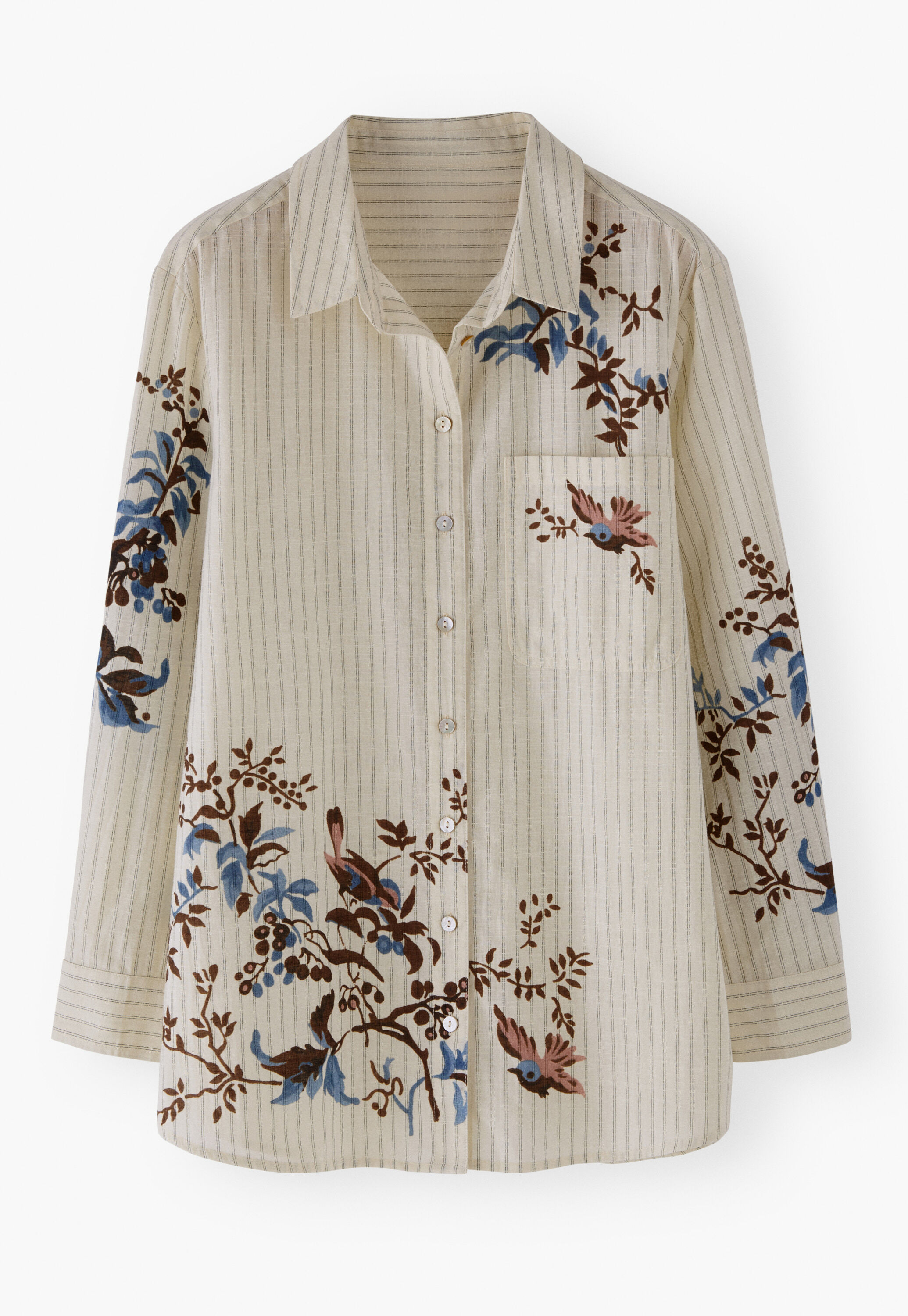 Printed stripe blouse