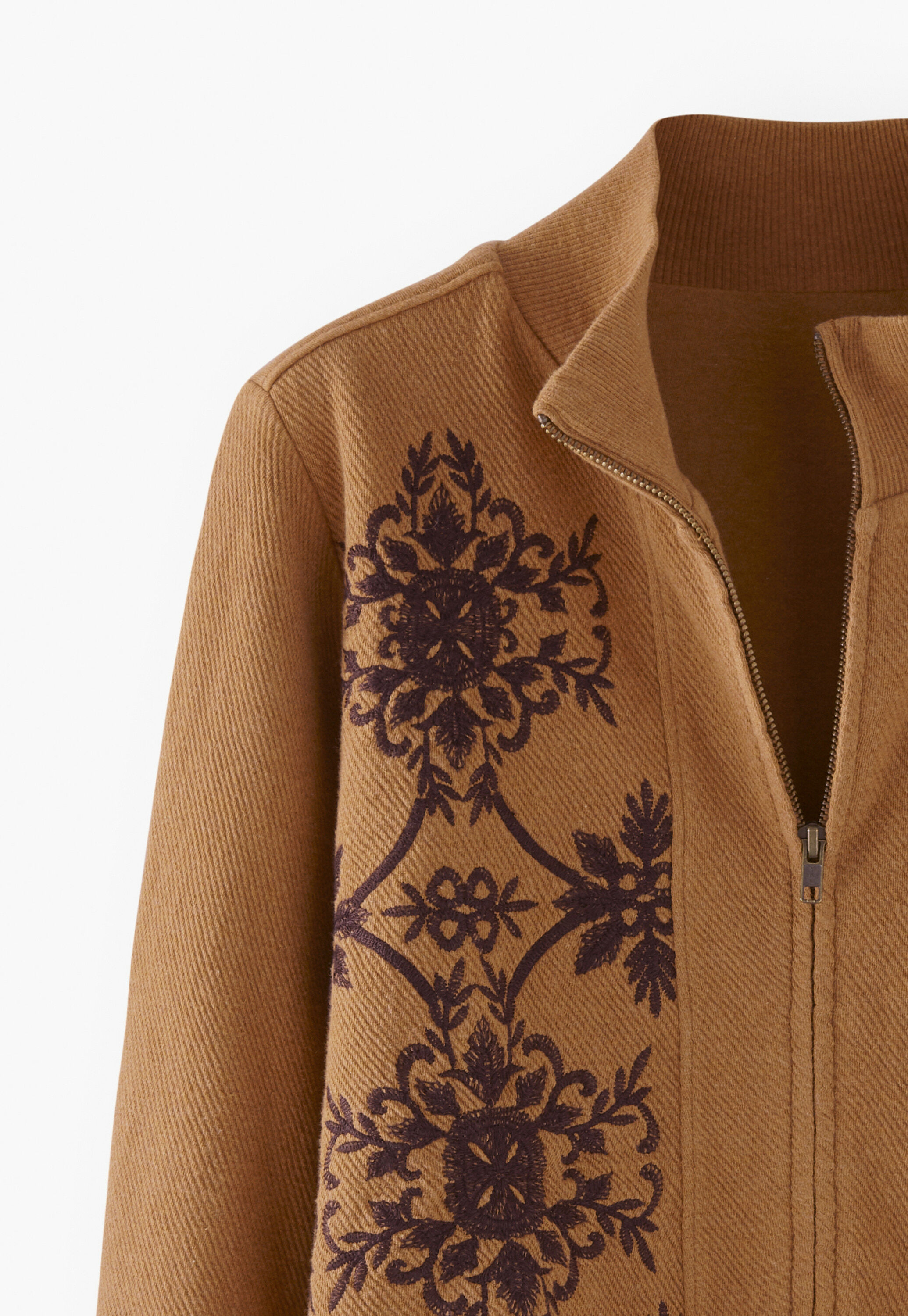 Embroidered jersey jacket, Ginger, large