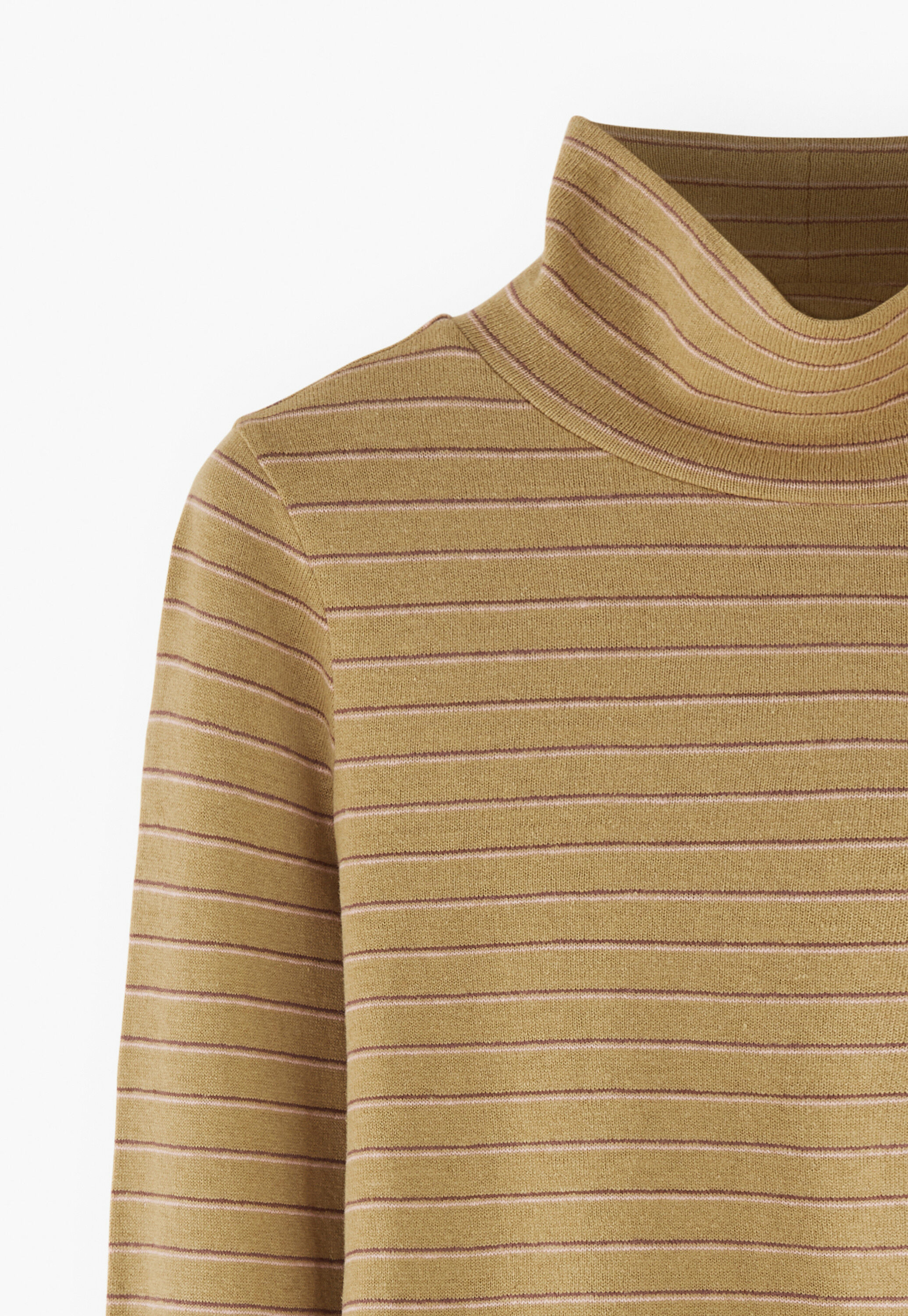 Striped roll neck