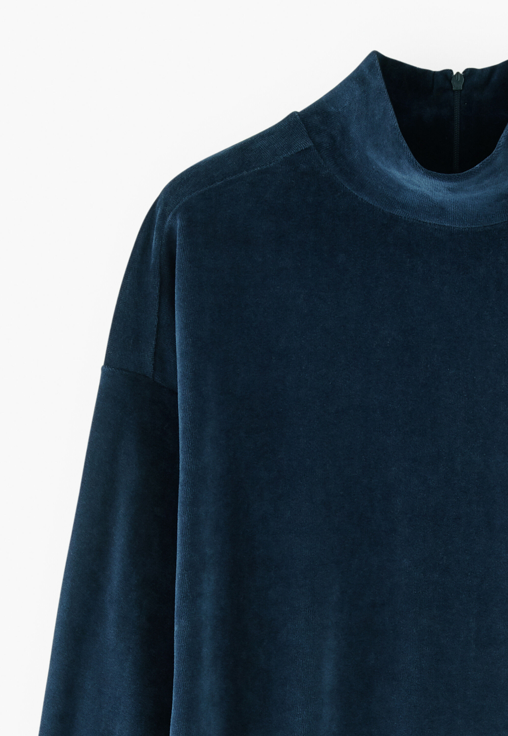 Jersey sweatshirt dress, Indigo, large