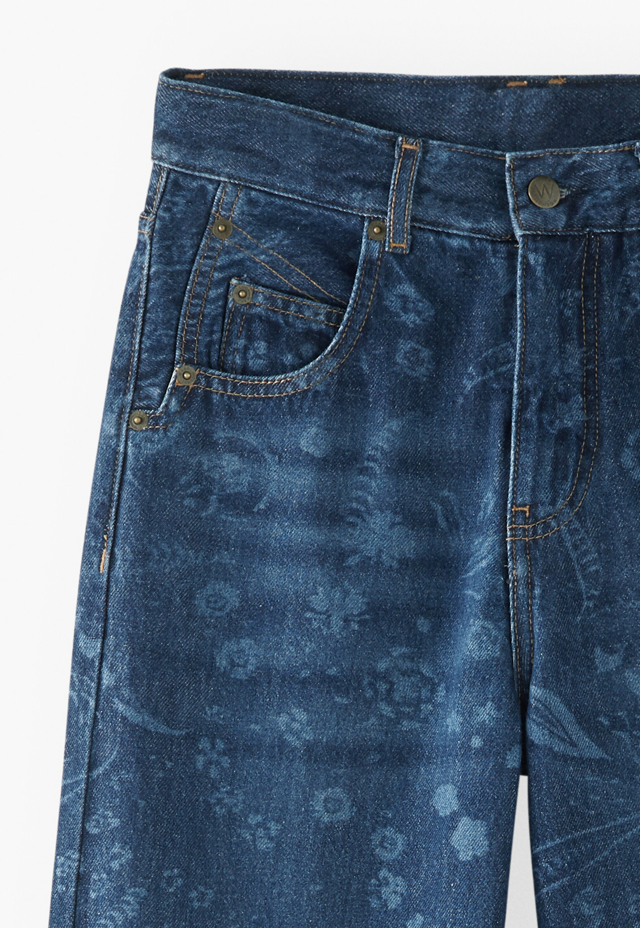 Lasered jeans, Dark ocean, large
