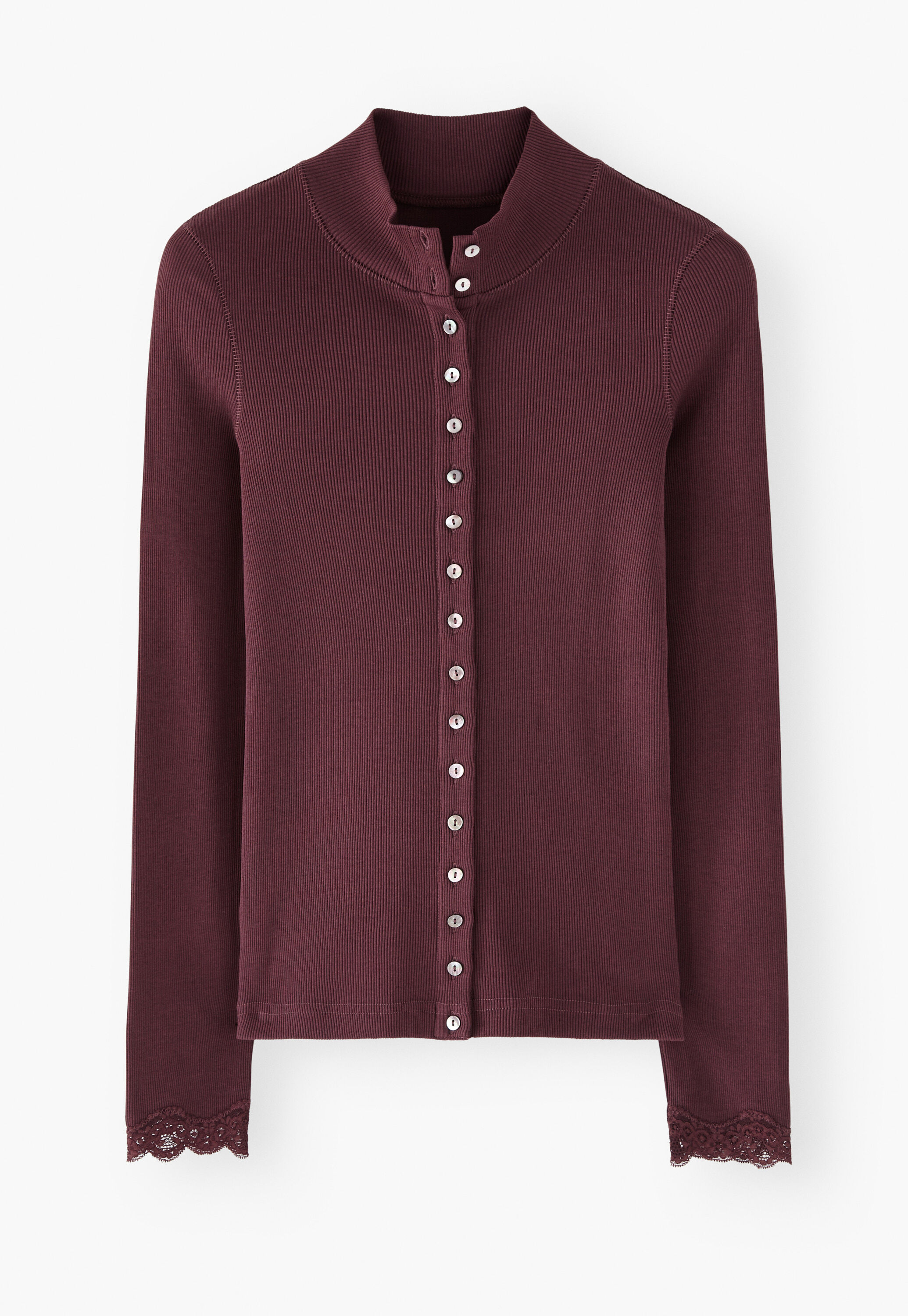 Button-through top, Wine, large