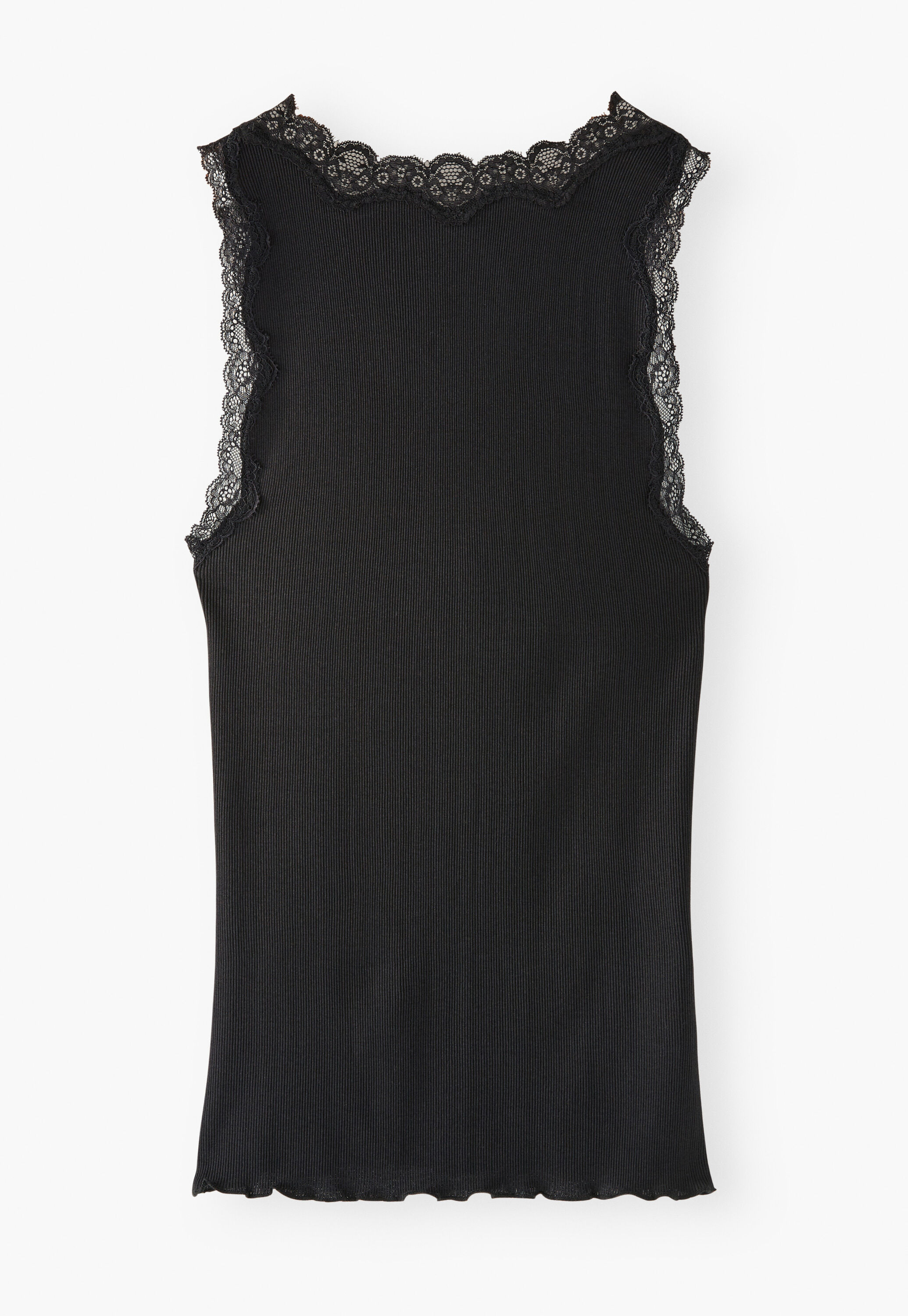 Lace v-neck jersey vest