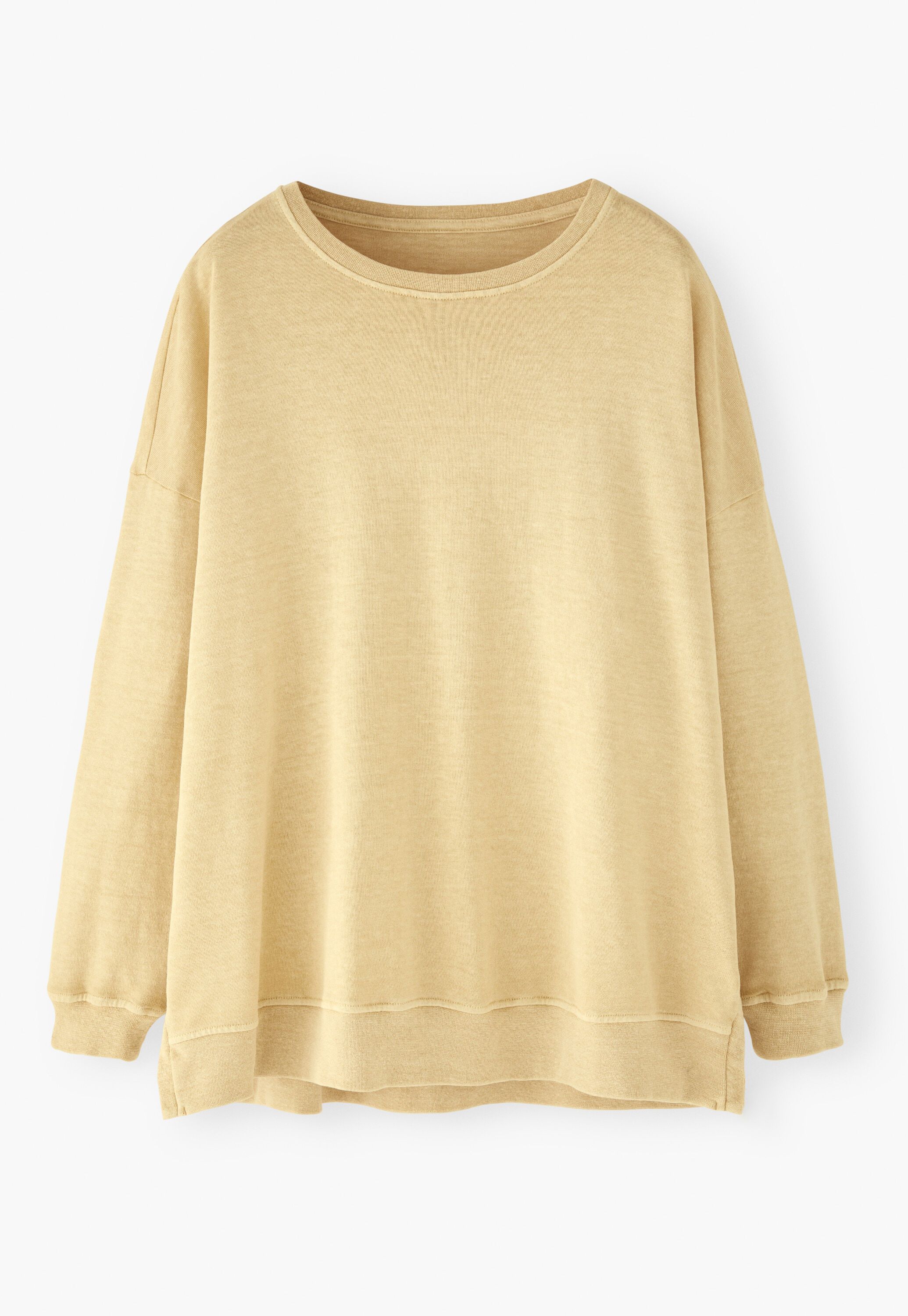 Drop-shoulder top, Warm yellow, large