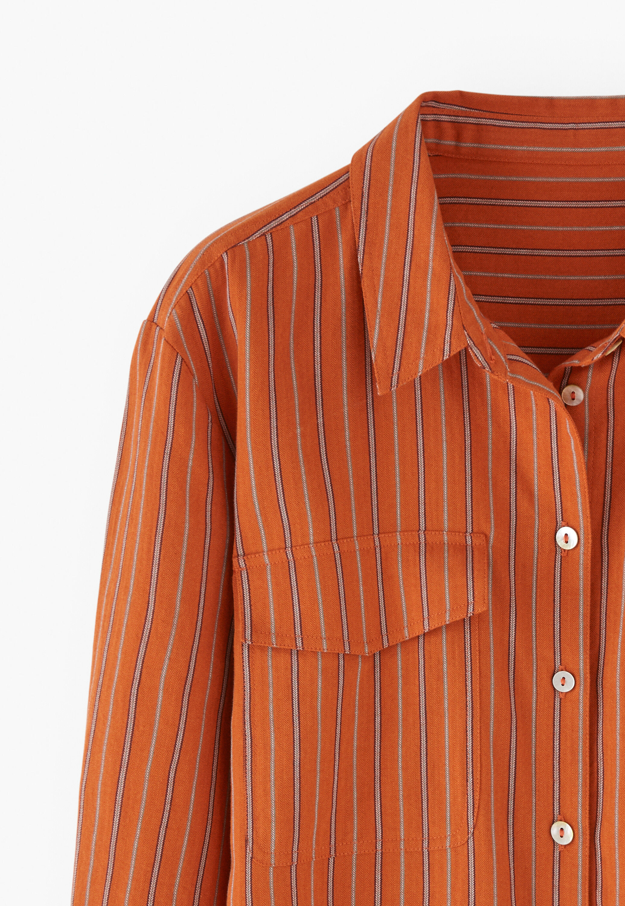 Striped blouse, Burnt orange, large
