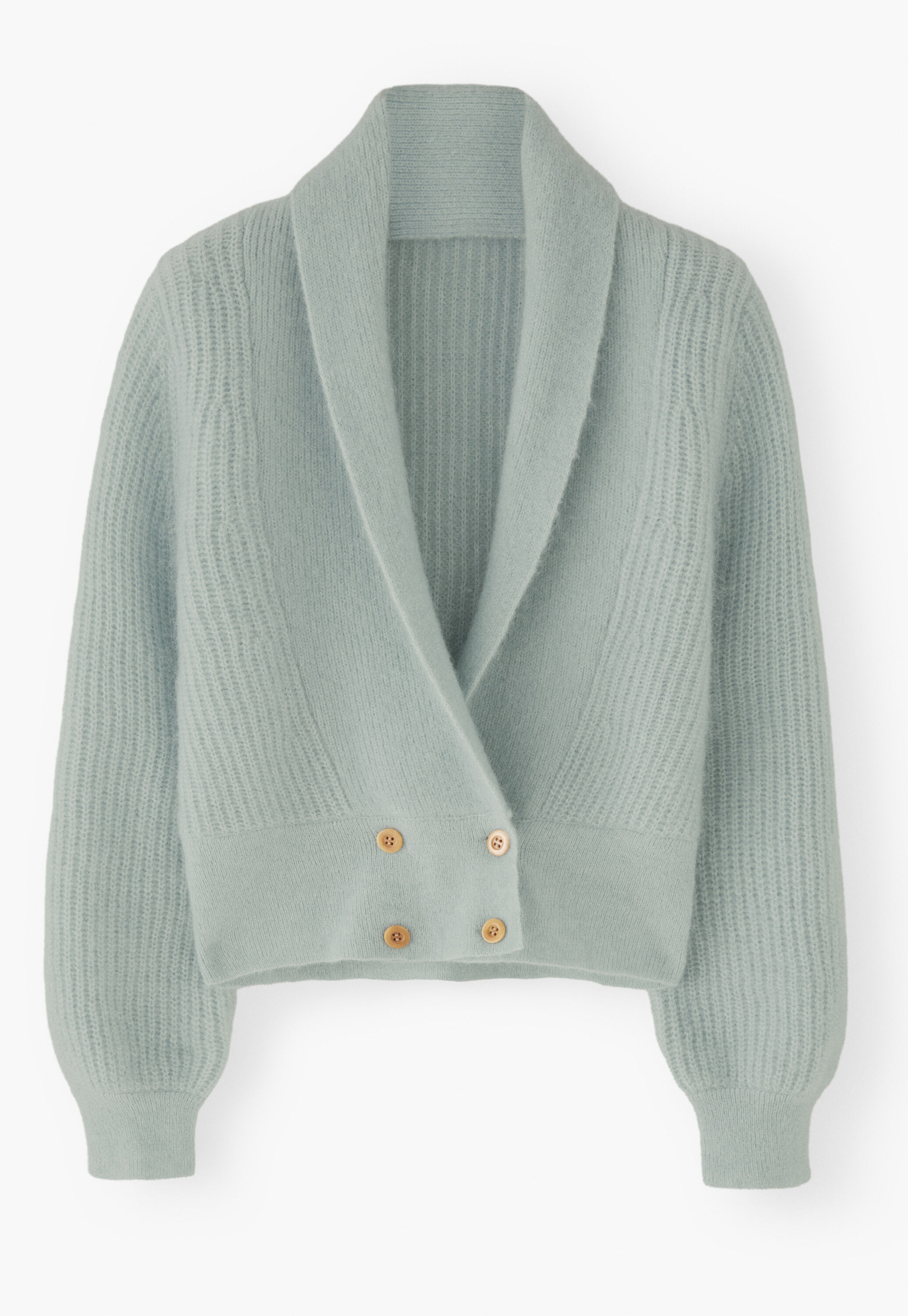 Shawl-collar cardigan