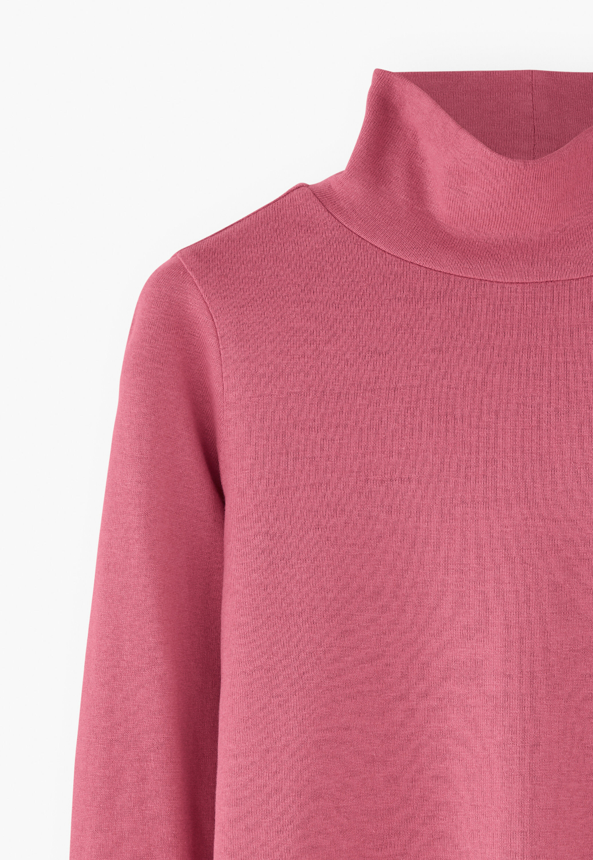 Roll-neck top, Dusty rose, large