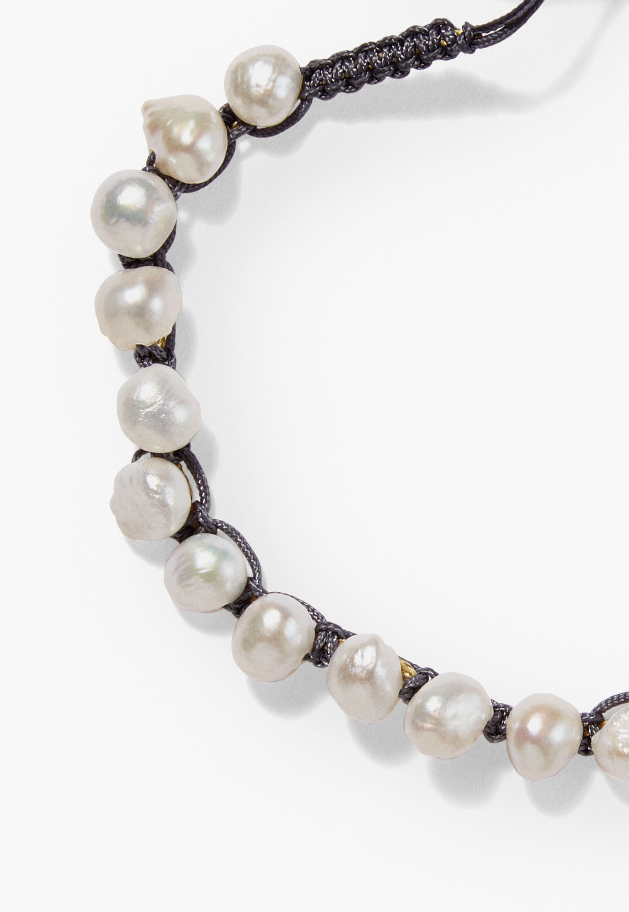 Pearl bracelet, Anthracite, large