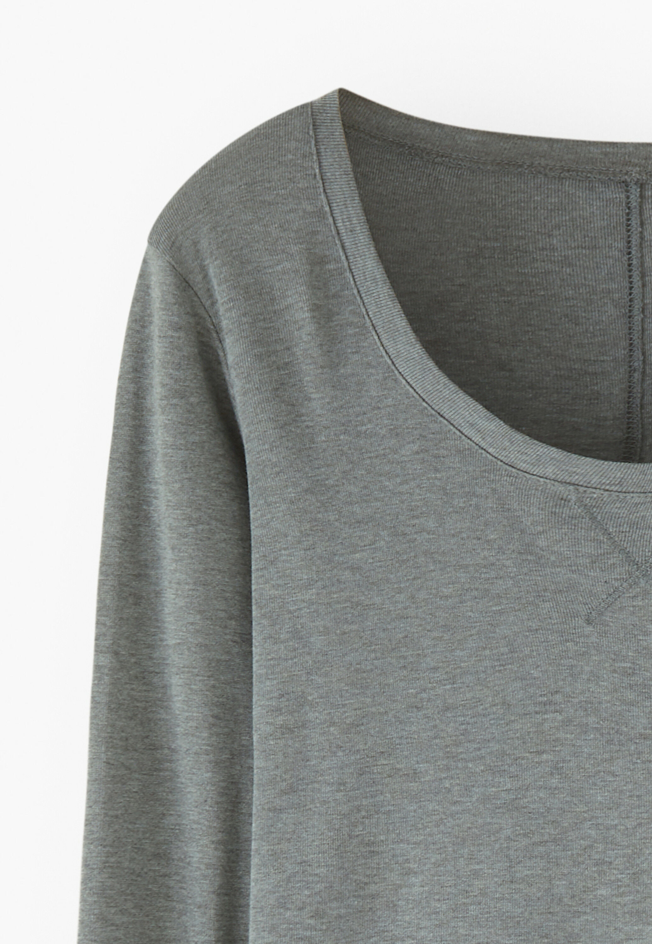 Scoop-neck top, Aqua grey, large