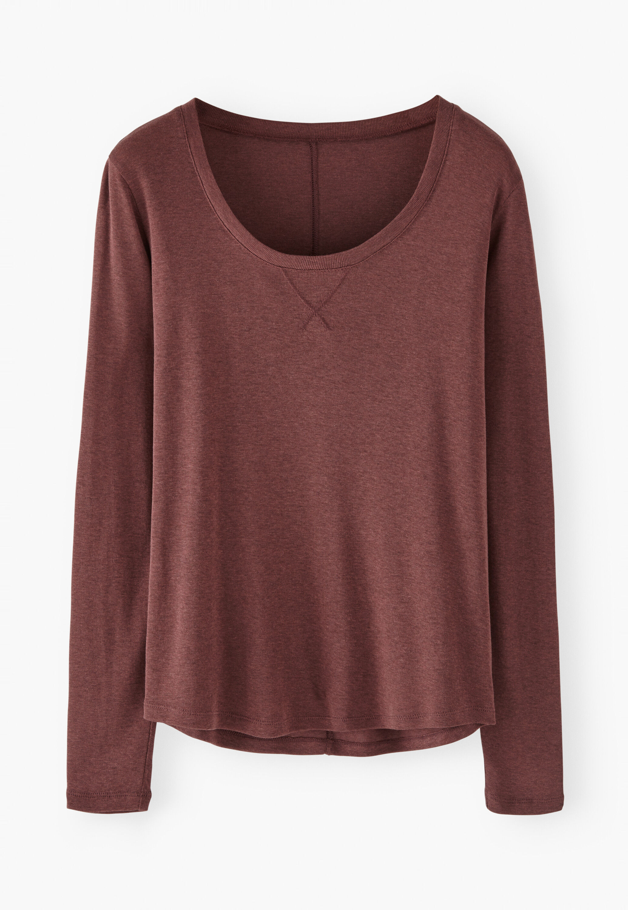Scoop-neck top, Grape, large