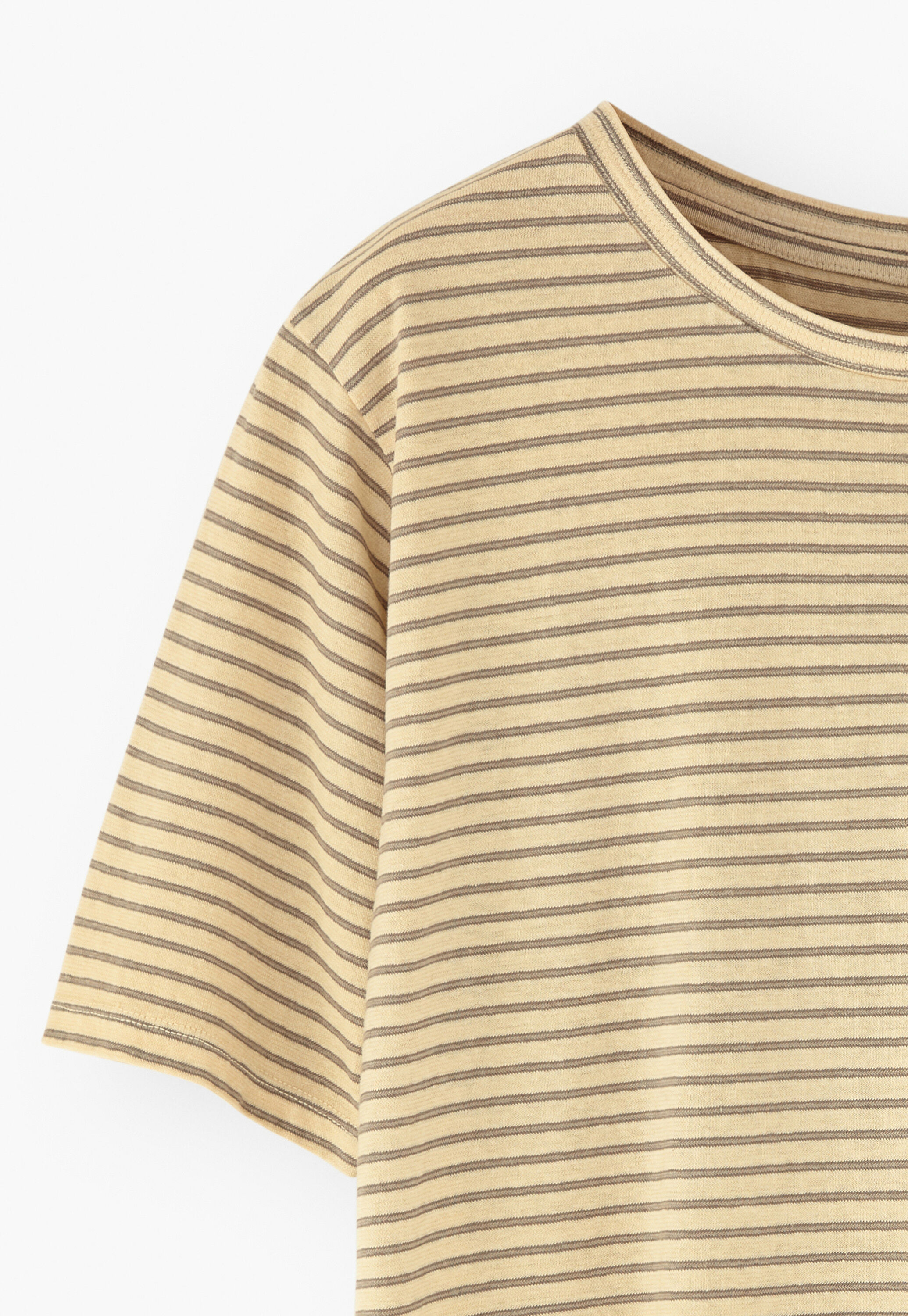 Striped T-shirt, Warm stone, large
