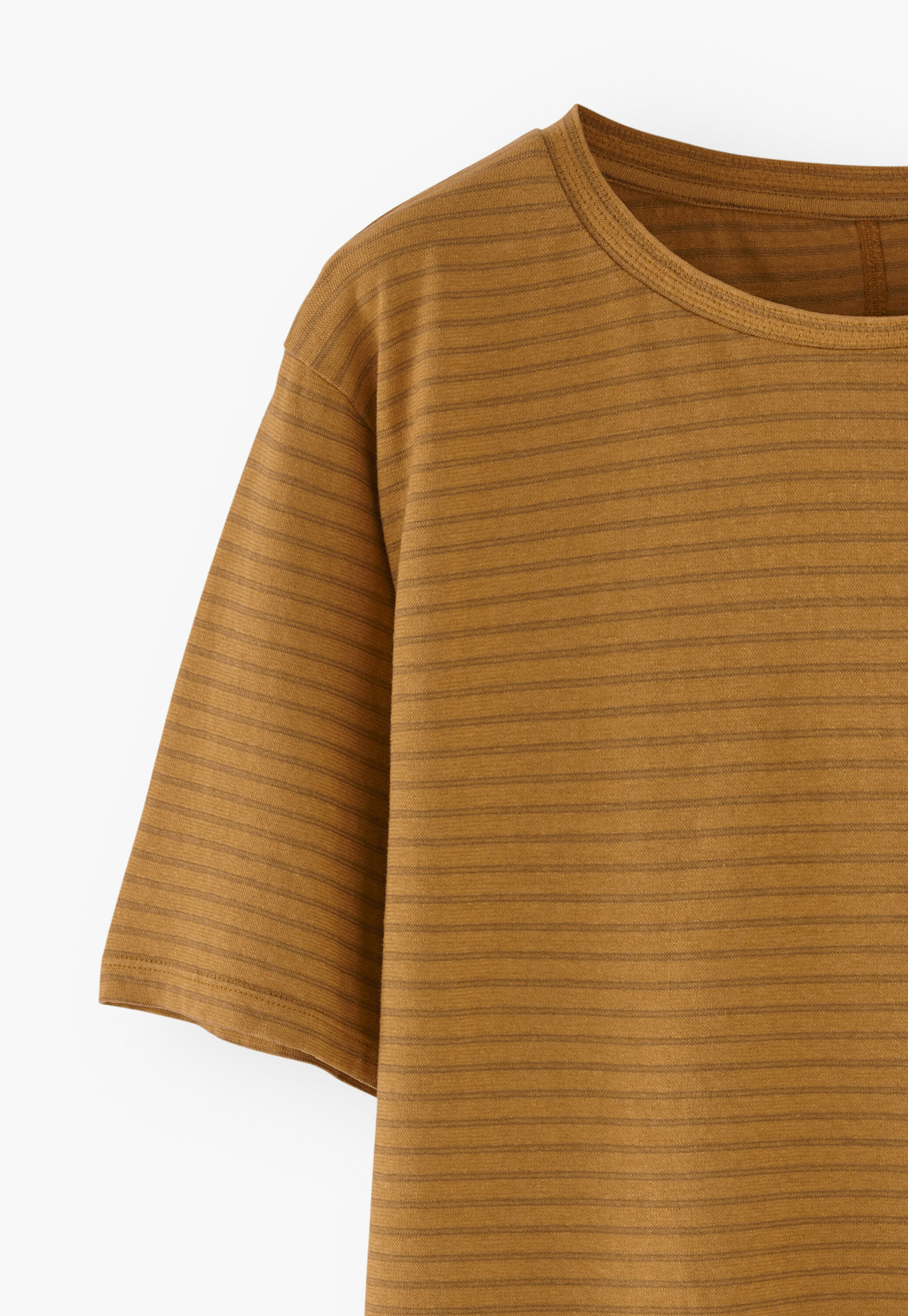 Striped T-shirt, Sepia, large
