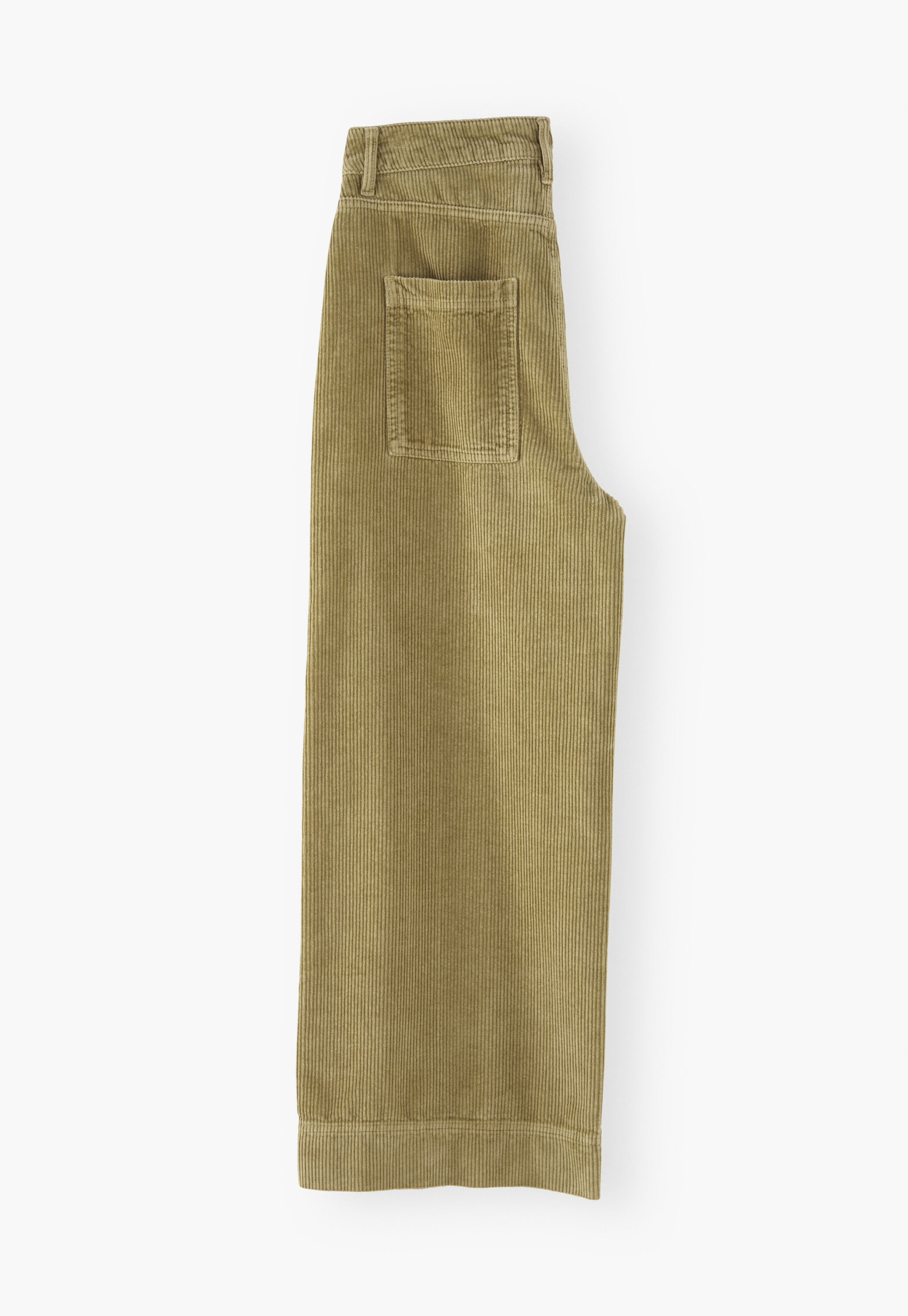 Wide-leg cord trousers
