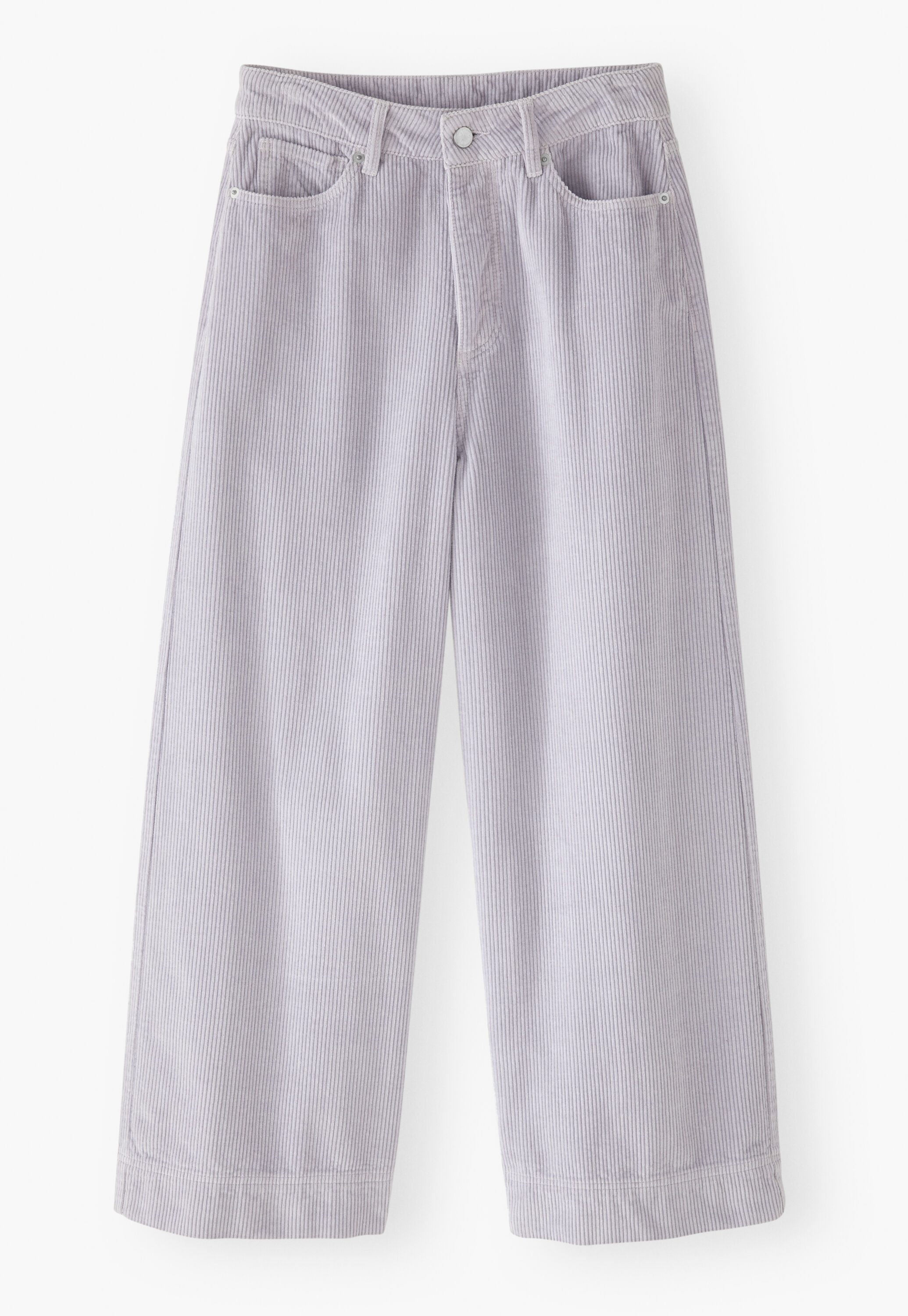 Wide-leg cord trousers